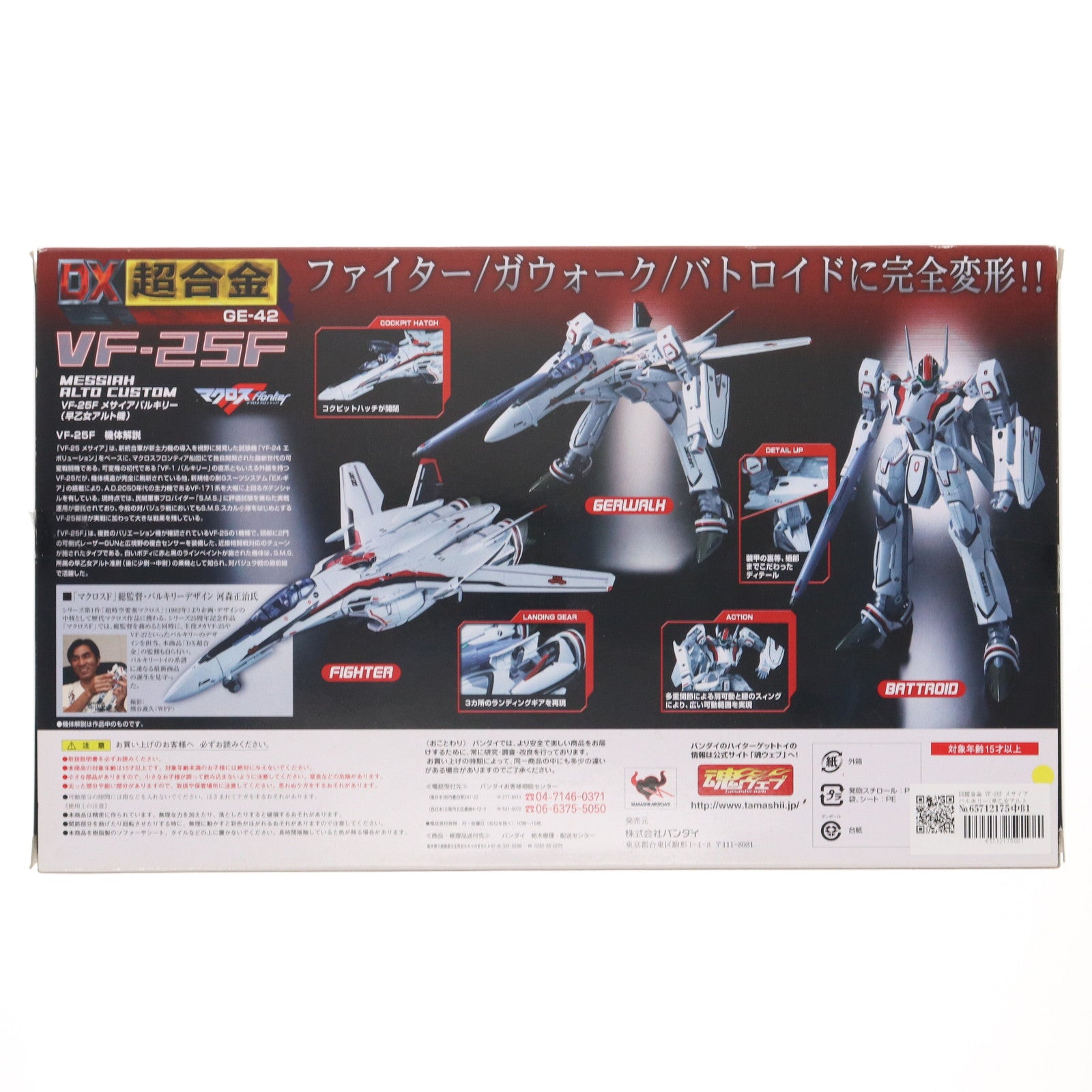 【中古即納】[TOY] DX超合金 VF-25F メサイアバルキリー(早乙女アルト機) マクロスF(フロンティア) 1/60 完成トイ バンダイ(20110211)