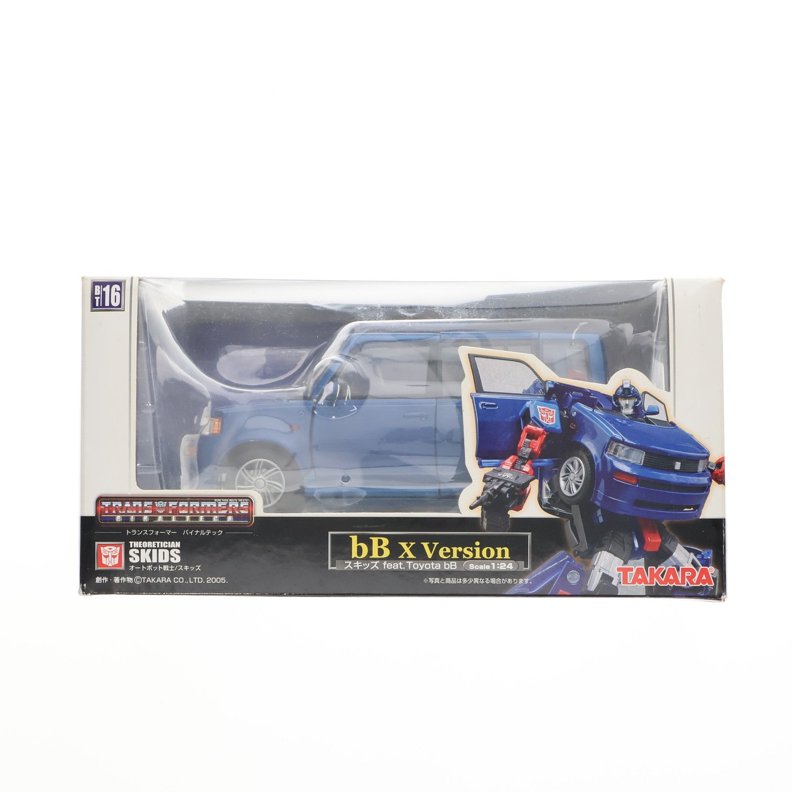 【中古即納】[TOY] トランスフォーマー バイナルテック BT-16 1/24 スキッズ feat.トヨタ bB X Version 完成トイ タカラ(20051119)