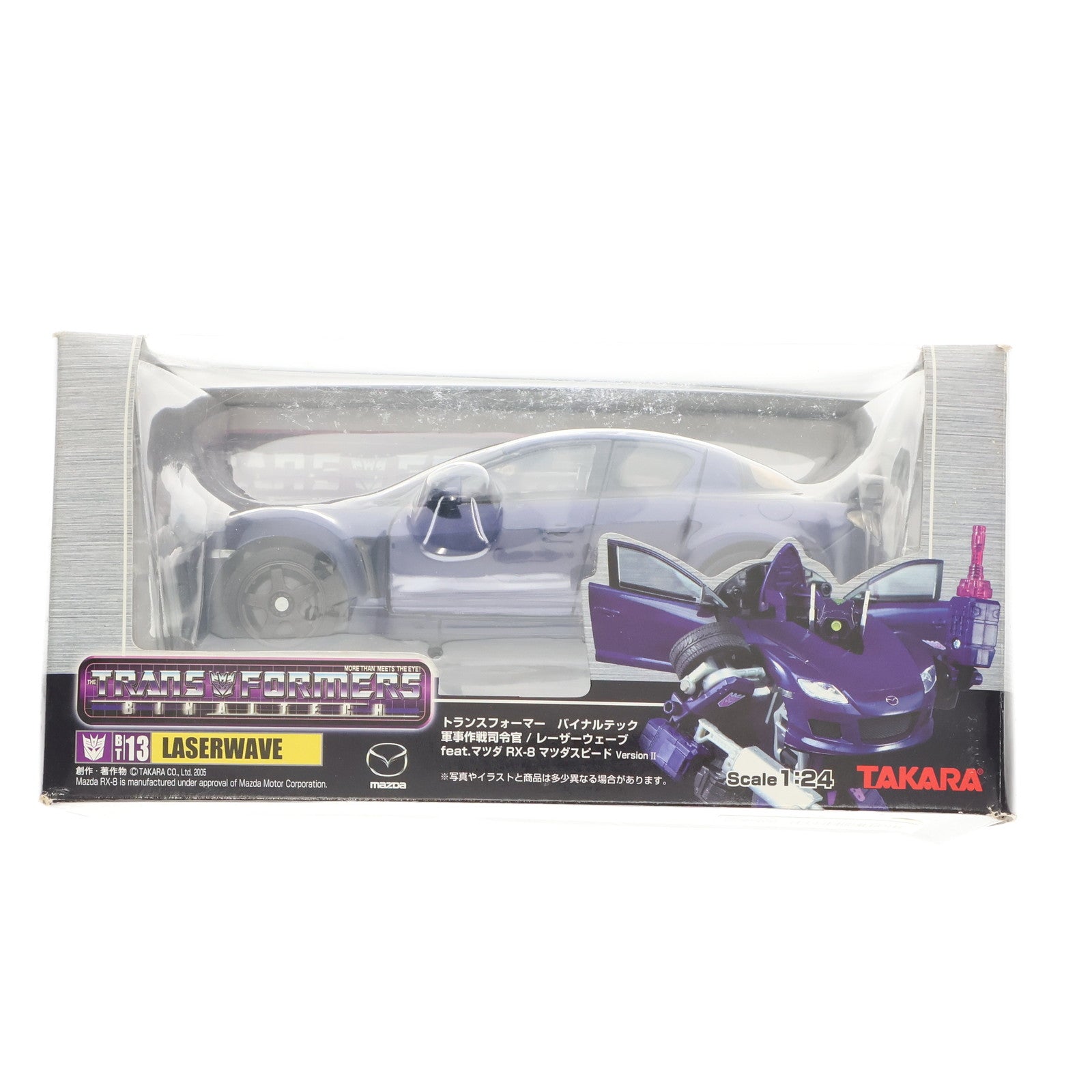 【中古即納】[TOY] トランスフォーマー バイナルテック BT-13 1/24 レーザーウェーブ feat.マツダRX-8 マツダスピードVersion II 完成トイ タカラ(20050415)