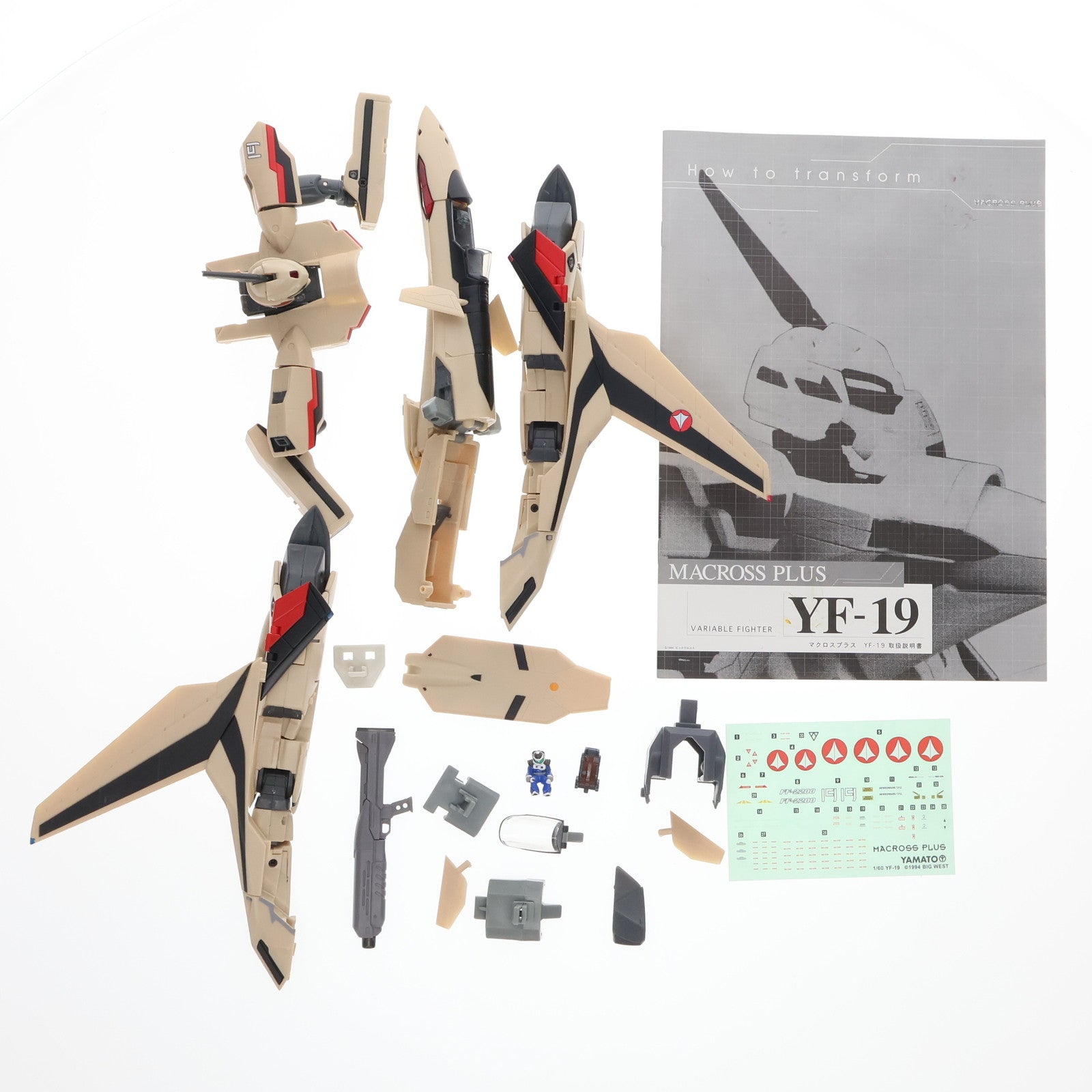 【中古即納】[TOY] 完全変形 1/60 YF-19 マクロスプラス 完成トイ YAMATO(やまと)(20061208)
