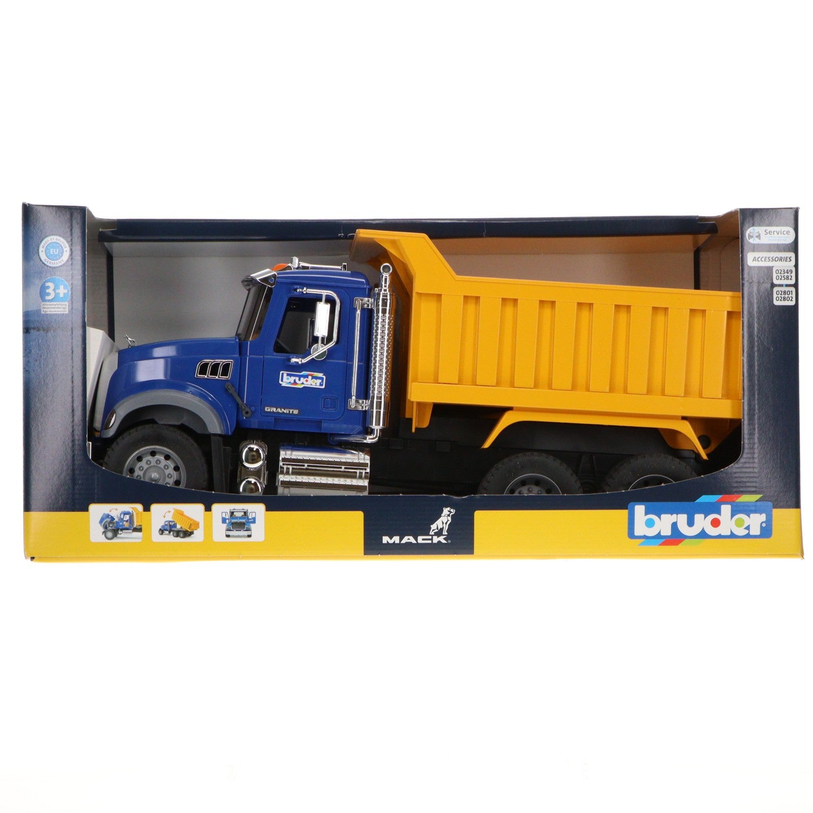 【中古即納】[TOY] プロシリーズコレクション 02815 1/16 MACK Tip up トラック 完成トイ bruder(ブルーダー)(19991231)