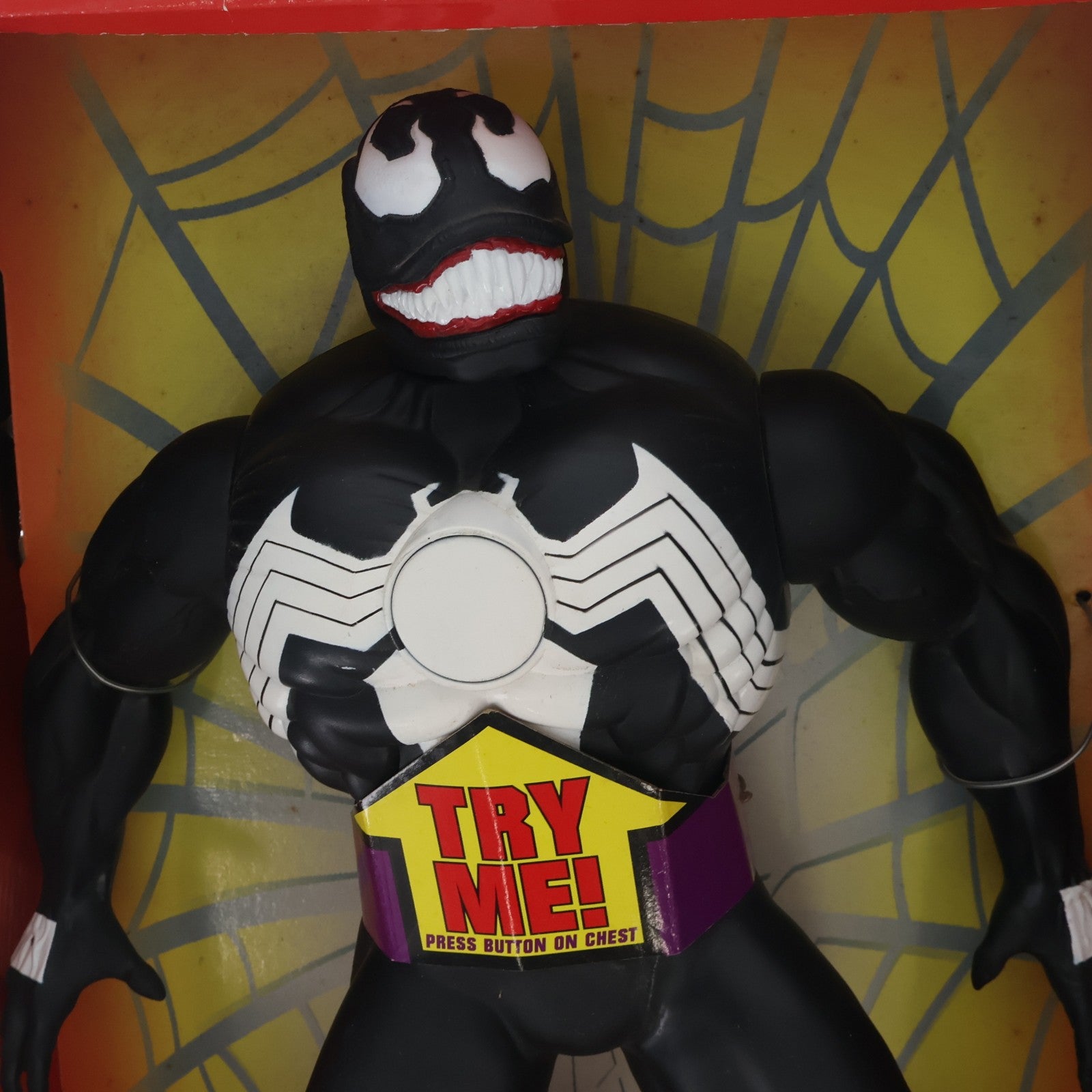 【中古即納】[TOY] ヴェノム エレクトロニックトーキングフィギュア スパイダーマン 完成トイ(47362) TOY BIZ(トイビズ)(19981231)