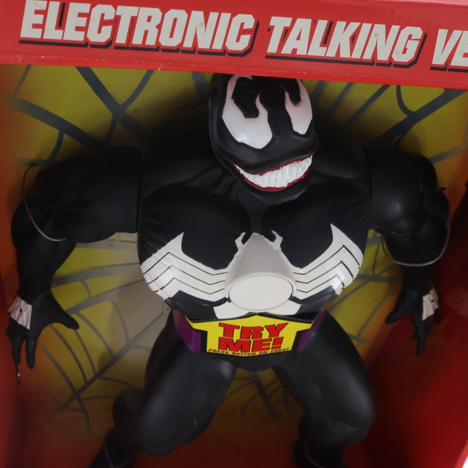 【中古即納】[TOY] ヴェノム エレクトロニックトーキングフィギュア スパイダーマン 完成トイ(47362) TOY BIZ(トイビズ)(19981231)