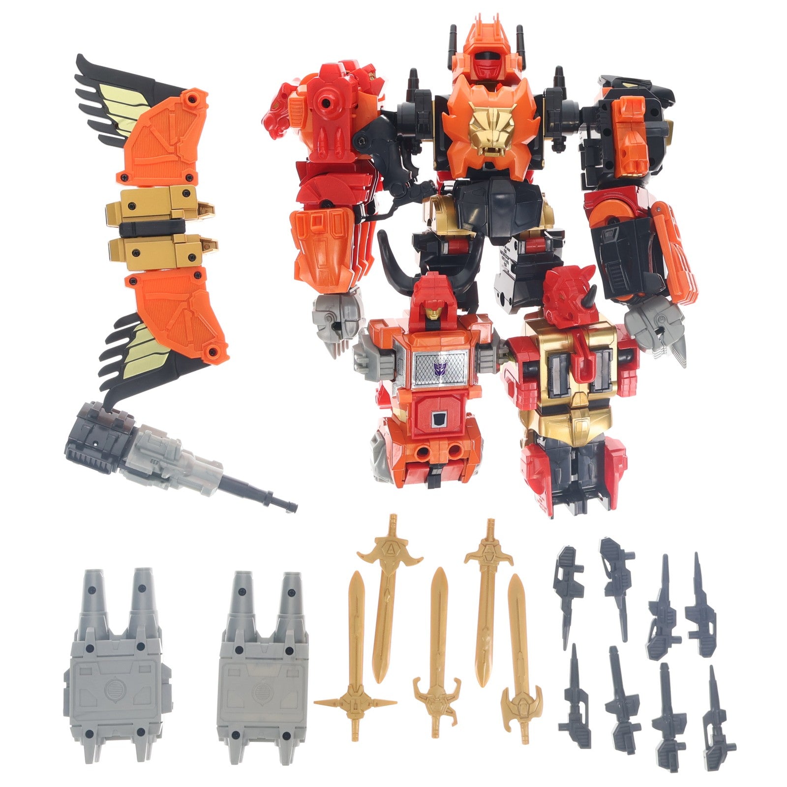 【中古即納】[TOY] トランスフォーマー 生誕20周年記念 D-78 アニマトロン/巨重合体兵 プレダキング 復刻版 完成トイ タカラ(20041209)