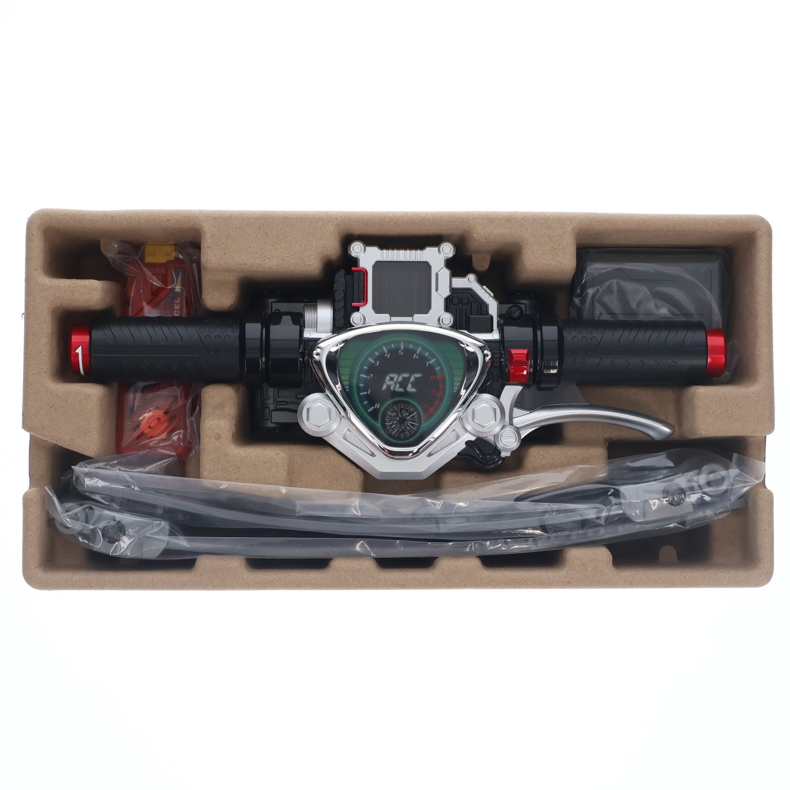 【中古即納】[TOY] SUPER BEST 変身ベルト DXアクセルドライバー 仮面ライダーW(ダブル) 完成トイ バンダイ(20250628)