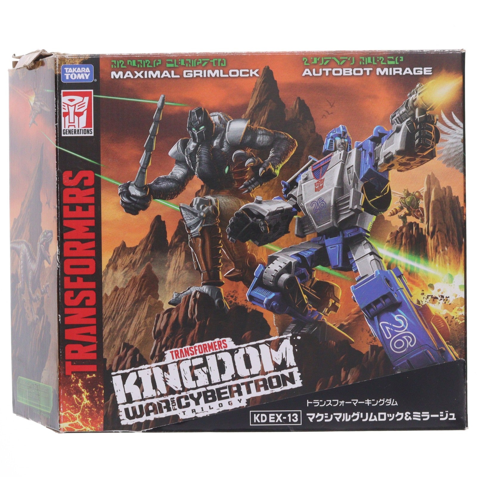 【中古即納】[TOY] タカラトミーモール限定 トランスフォーマー キングダム KD EX-13 マクシマルグリムロック&ミラージュ 完成トイ タカラトミー(20220131)