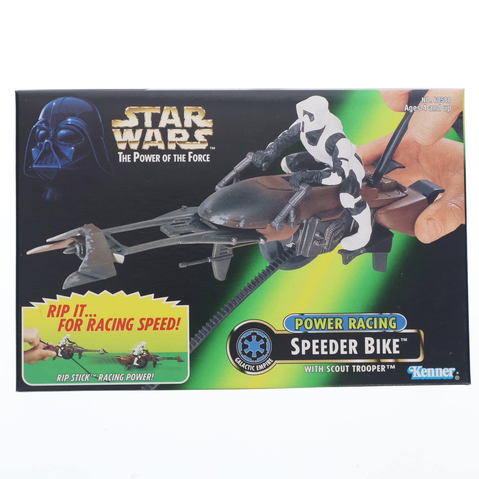 【中古即納】[TOY] Power Racing Speeder Bike with Scout Trooper(パワーレーシング スピーダーバイク with スカウトトルーパー) STAR WARS(スター・ウォーズ) パワー・オブ・ザ・フォース 完成トイ Kenner(ケナー)(19991231)