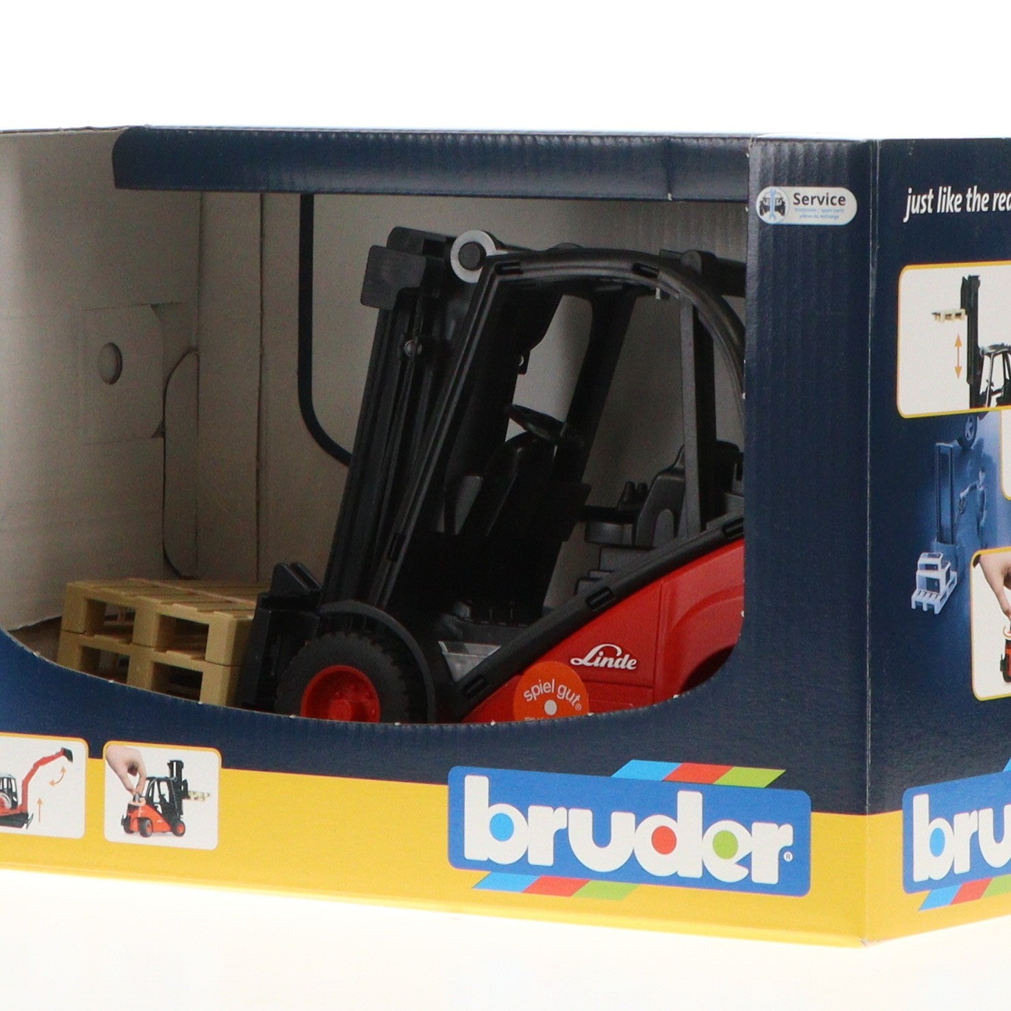 【中古即納】[TOY] プロシリーズコレクション 02511 1/16 Lindeフォークリフト 完成トイ bruder(ブルーダー)(20230630)