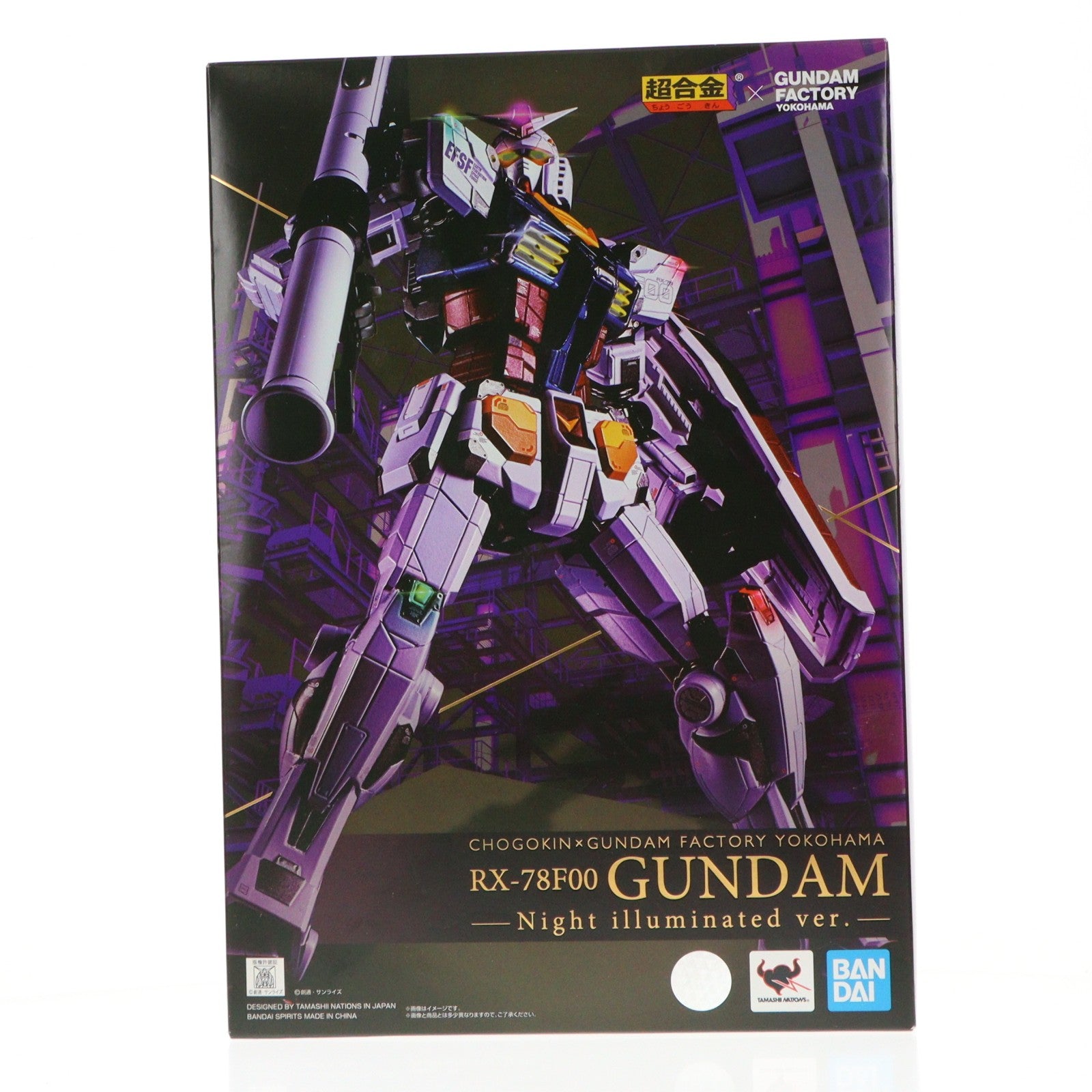 【中古即納】[TOY] 超合金×GUNDAM FACTORY YOKOHAMA RX-78F00 GUNDAM -Night illuminated ver.- 機動戦士ガンダム 完成トイ プレミアムバンダイ&GUNDAM FACTORY YOKOHAMA限定 バンダイスピリッツ(20220331)