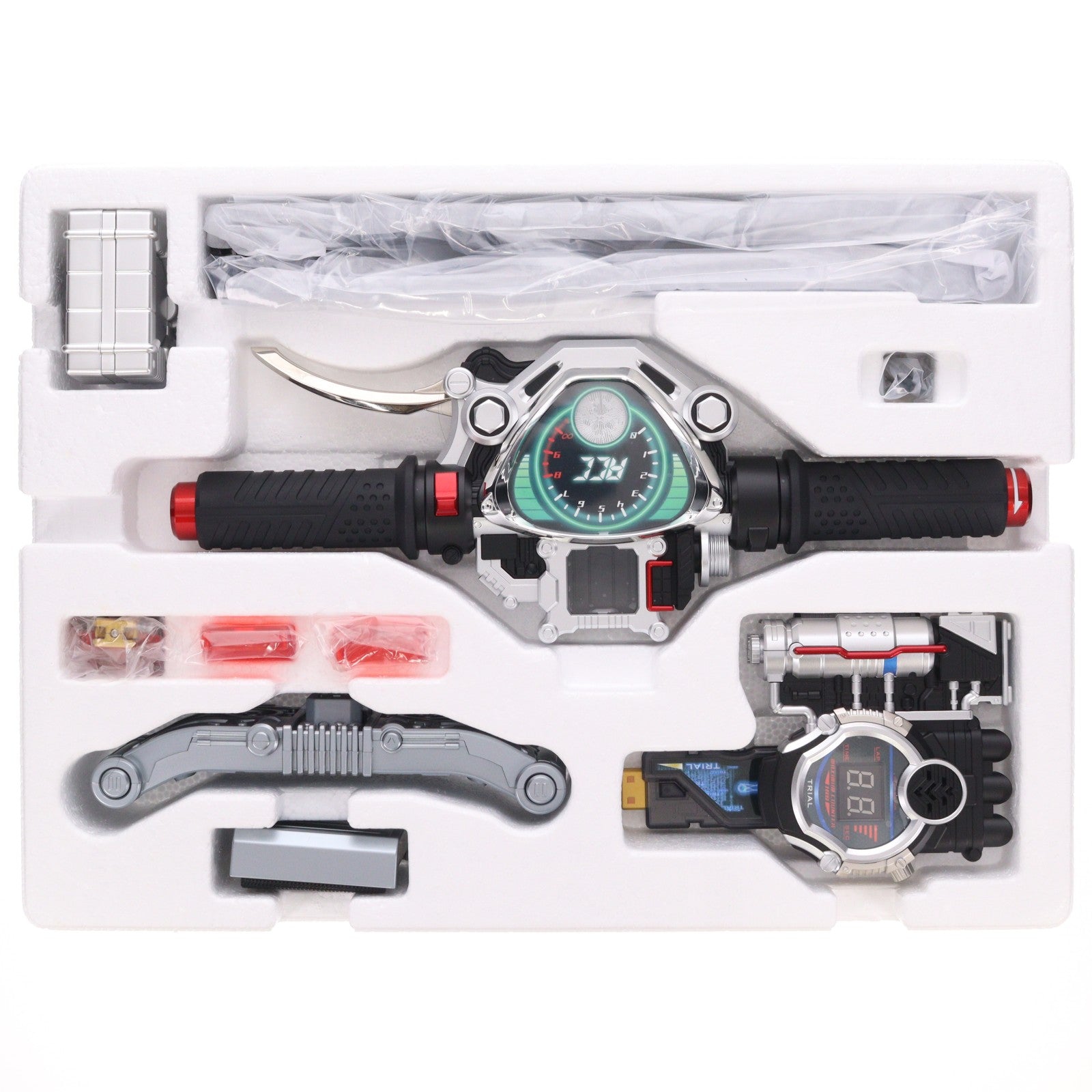 【中古即納】[TOY] プレミアムバンダイ限定 コンプリートセレクションモディフィケーション CSMアクセルドライバー&トライアルメモリver.2 仮面ライダーW(ダブル) 完成トイ バンダイ(20260625)