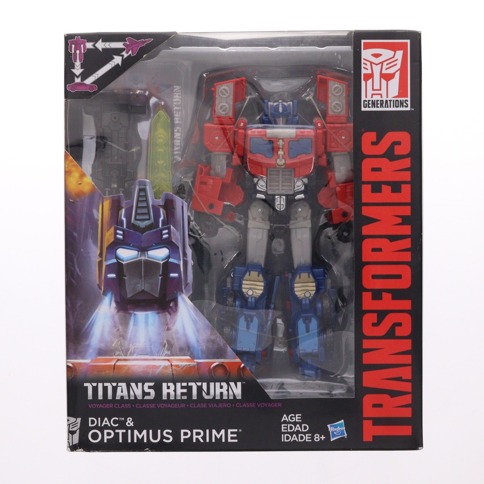 【中古即納】[TOY] トランスフォーマー ジェネレーションズ タイタンズリターン DIAC&OPTIMUSPRIME(ディアック&オプティマスプライム) ボイジャークラス 完成トイ ハズブロ(20160101)