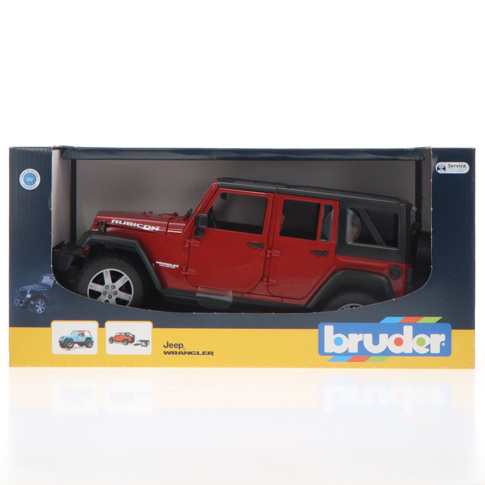【中古即納】[TOY] 1/16 JEEP Wrangler Unlimited Rubicon(ジープ ラングラー アンリミテッド ルビコン) レッド 完成トイ(02525) bruder(ブルーダー)(20201231)