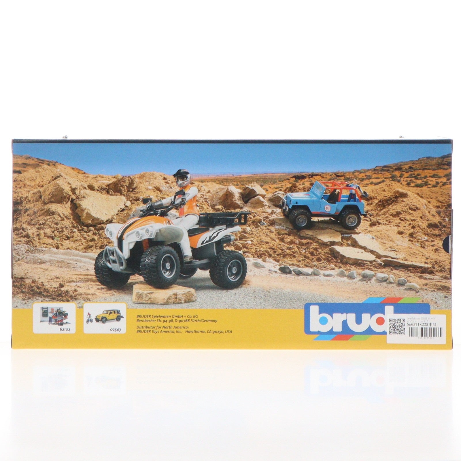 【中古即納】[TOY] 1/16 JEEP Wrangler Unlimited Rubicon(ジープ ラングラー アンリミテッド ルビコン) レッド 完成トイ(02525) bruder(ブルーダー)(20201231)