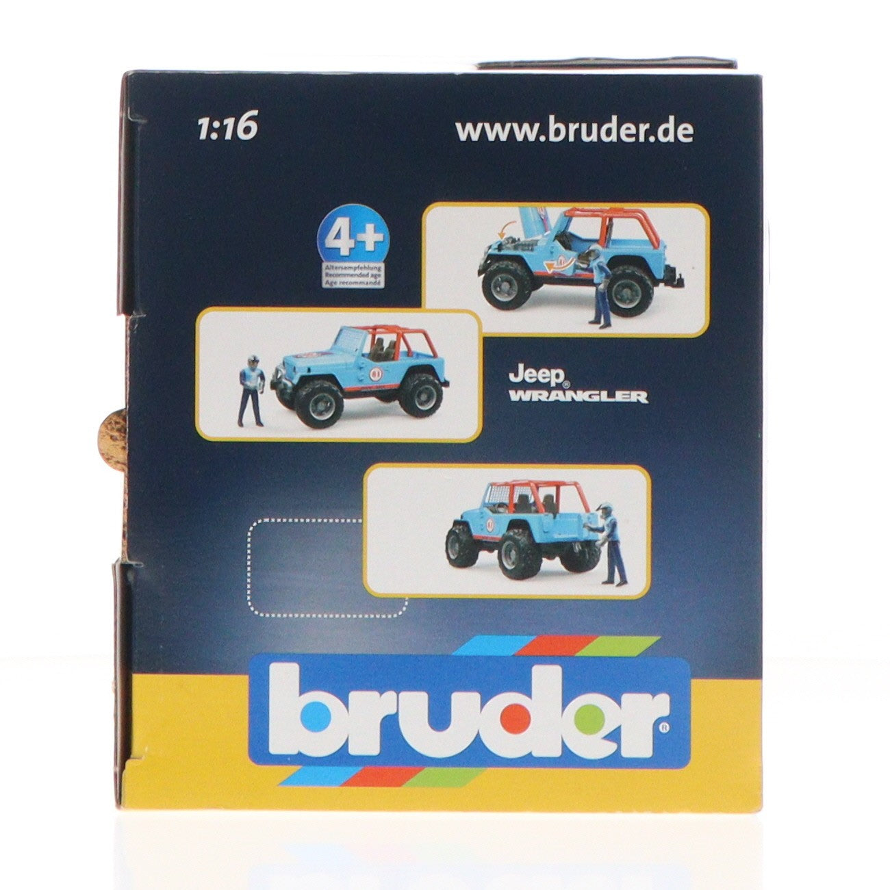 【中古即納】[TOY] 1/16 JEEP Wrangler Unlimited Rubicon(ジープ ラングラー アンリミテッド ルビコン) レッド 完成トイ(02525) bruder(ブルーダー)(20201231)