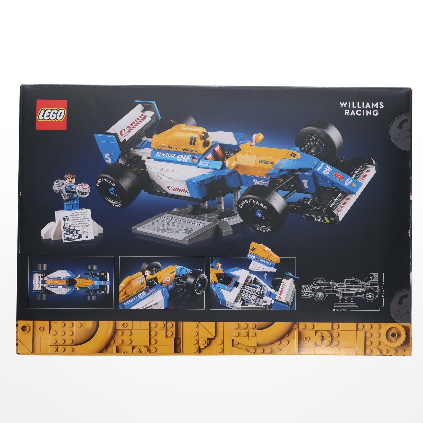 【中古即納】[TOY] LEGO Icons(レゴ アイコン) Williams Racing(ウィリアムズ・レーシング) FW14B & Nigel Mansell(ナイジェル・マンセル) 組立トイ(10353) LEGO(レゴ)(20250301)