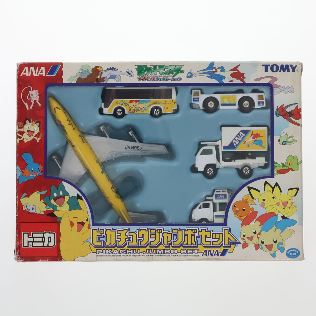 【中古即納】[MDL] トミカ ANA ピカチュウジャンボセット(5台セット) ポケットモンスター アドバンスジェネレーション 完成品 ミニカー(705345) トミー(20040703)