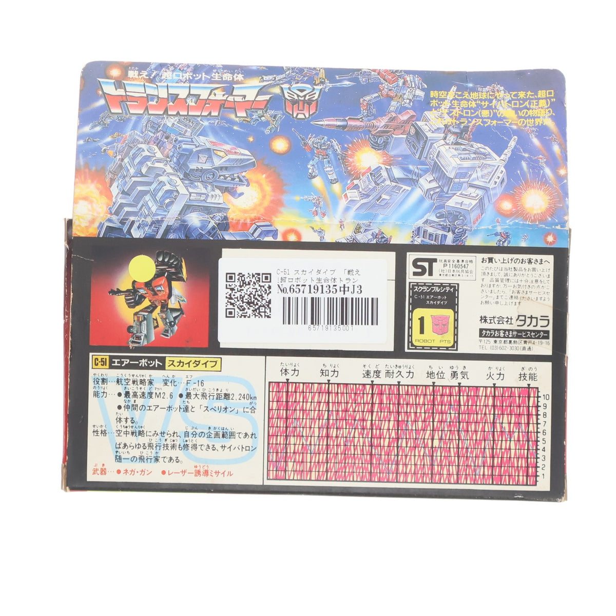 【中古即納】[TOY] C-51 航空戦略家スカイダイブ 戦え!超ロボット生命体トランスフォーマー 完成トイ タカラ(19861231)