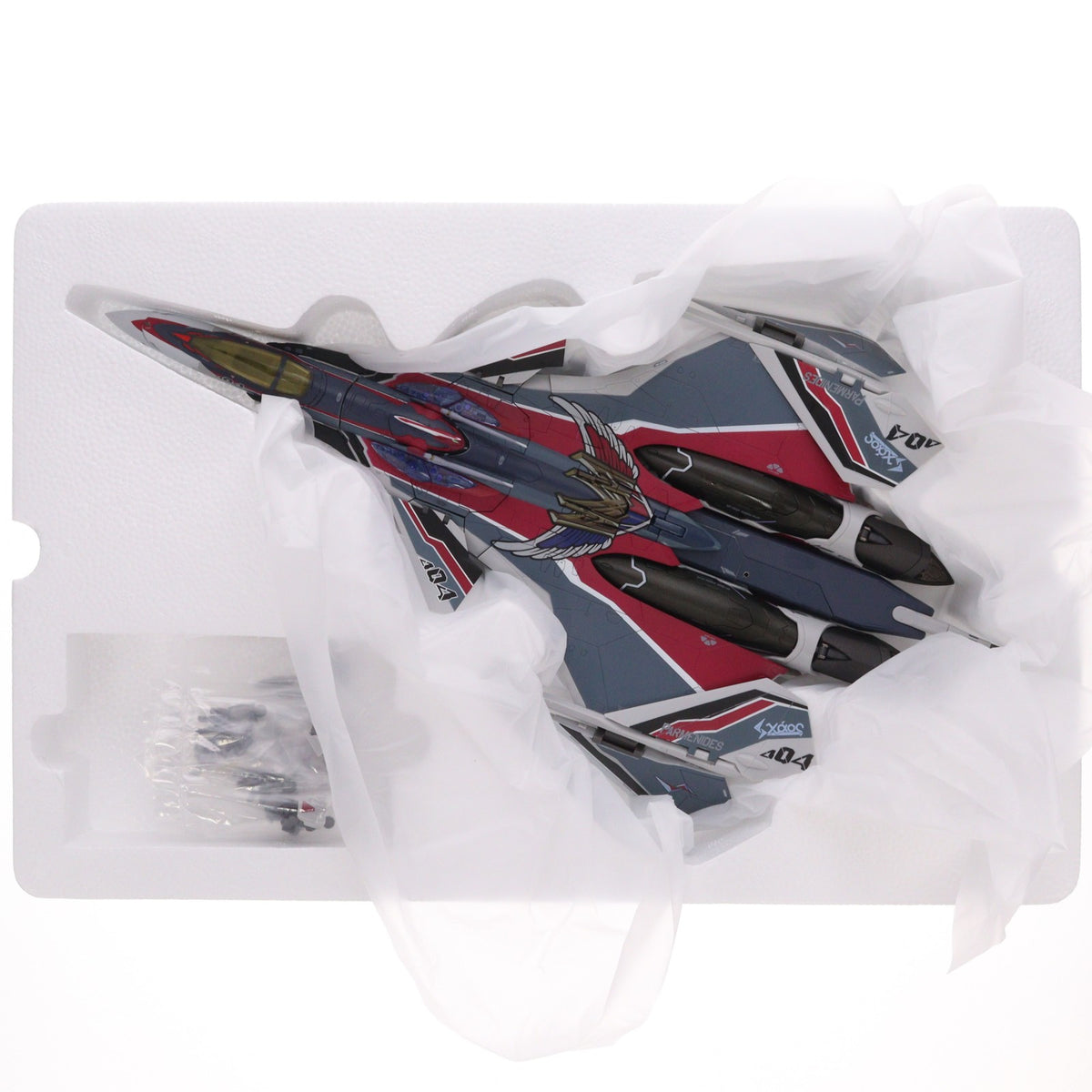 【中古即納】[TOY] DX超合金 劇場版 VF-31AX カイロスプラス(ミラージュ・ファリーナ・ジーナス機) 劇場版マクロスΔ(デルタ) 絶対LIVE!!!!!! 完成トイ バンダイスピリッツ(20220429)