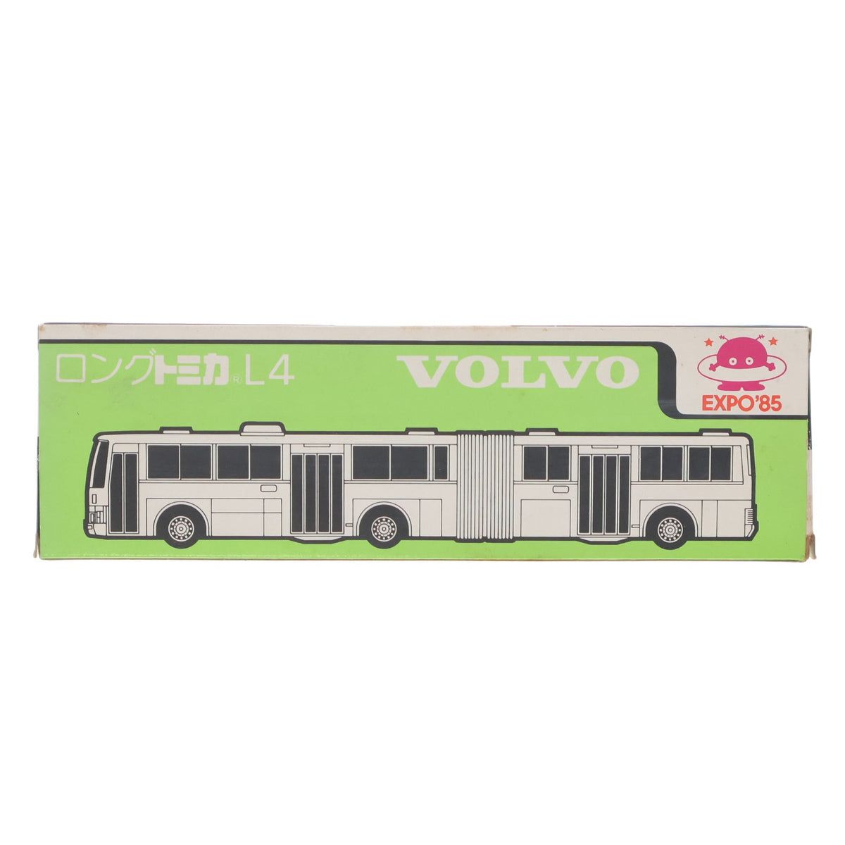 【中古即納】[MDL] つくば万博会場限定 ロングトミカ L4 H-E-409 1/100 VOLVO-富士重工・連節バス 科学万博会場(ホワイト×グリーン/日本製) 完成品 ミニカー トミー(19850317)