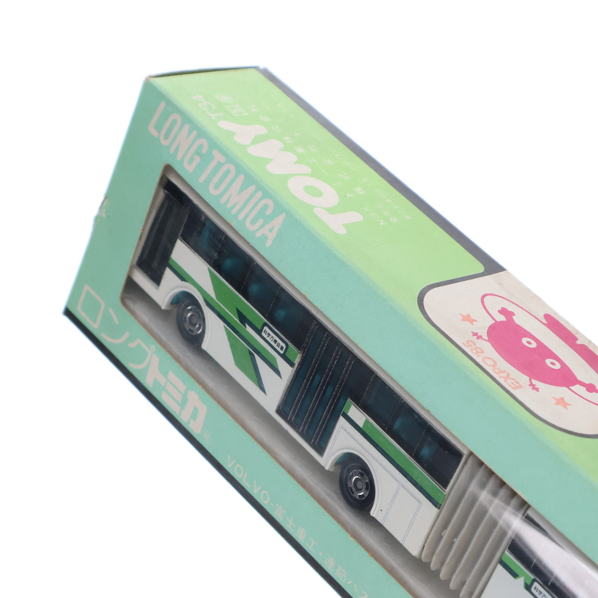 【中古即納】[MDL] つくば万博会場限定 ロングトミカ L4 H-E-409 1/100 VOLVO-富士重工・連節バス 科学万博会場(ホワイト×グリーン/日本製) 完成品 ミニカー トミー(19850317)
