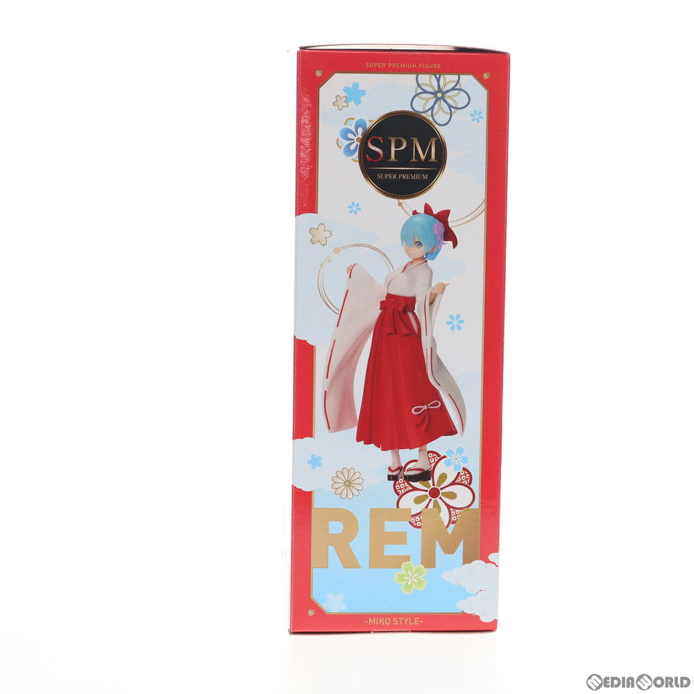 【中古即納】[FIG] レム -巫女-Style. Re:ゼロから始める異世界生活 スーパープレミアムフィギュア プライズ(1045082) セガ(20201231)