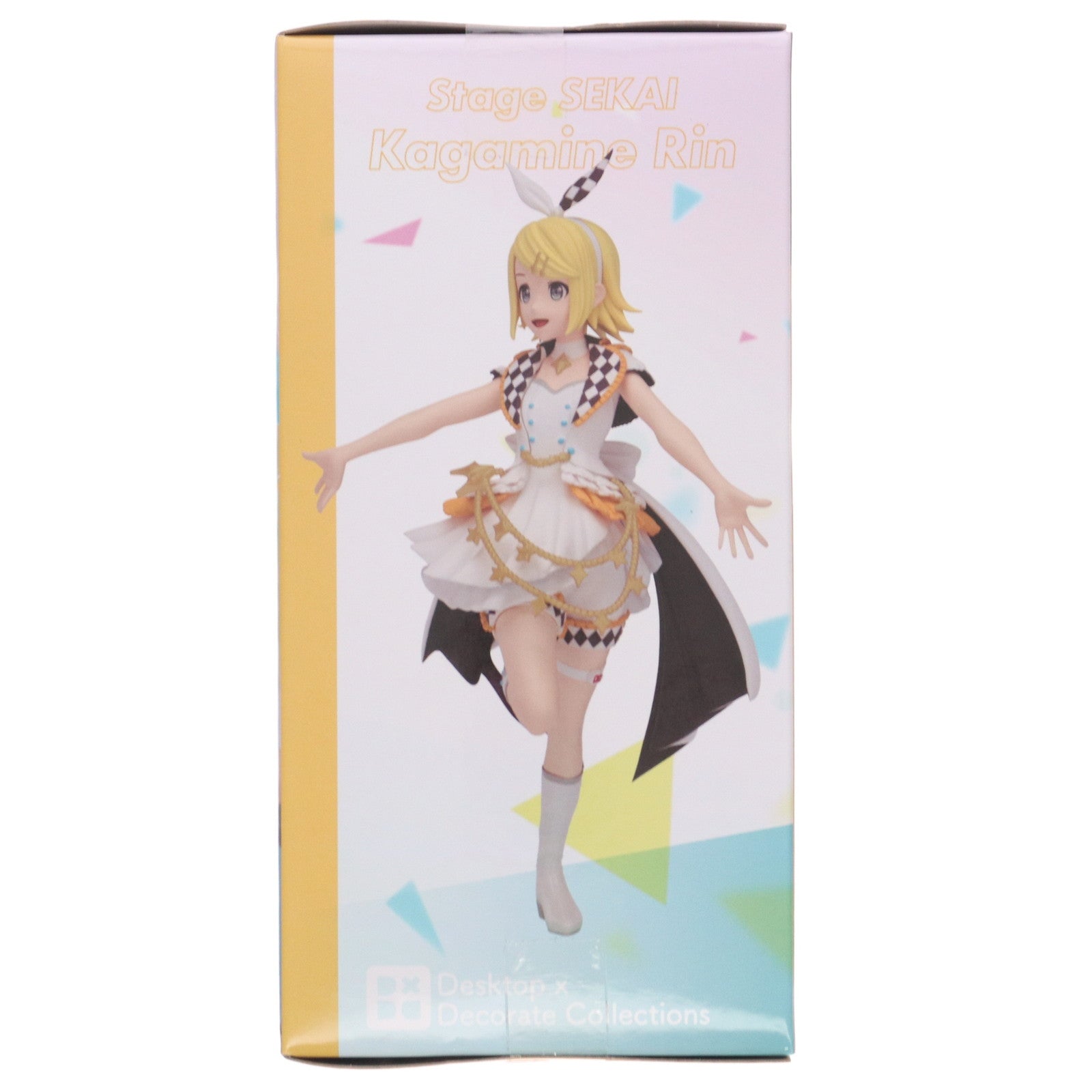 【中古即納】[FIG] 鏡音リン(かがみねりん) プロジェクトセカイ カラフルステージ! Feat.初音ミク Desktop×Decorate Collections『ステージのセカイの鏡音リン』 フィギュア プライズ(1119369) セガ(20250725)