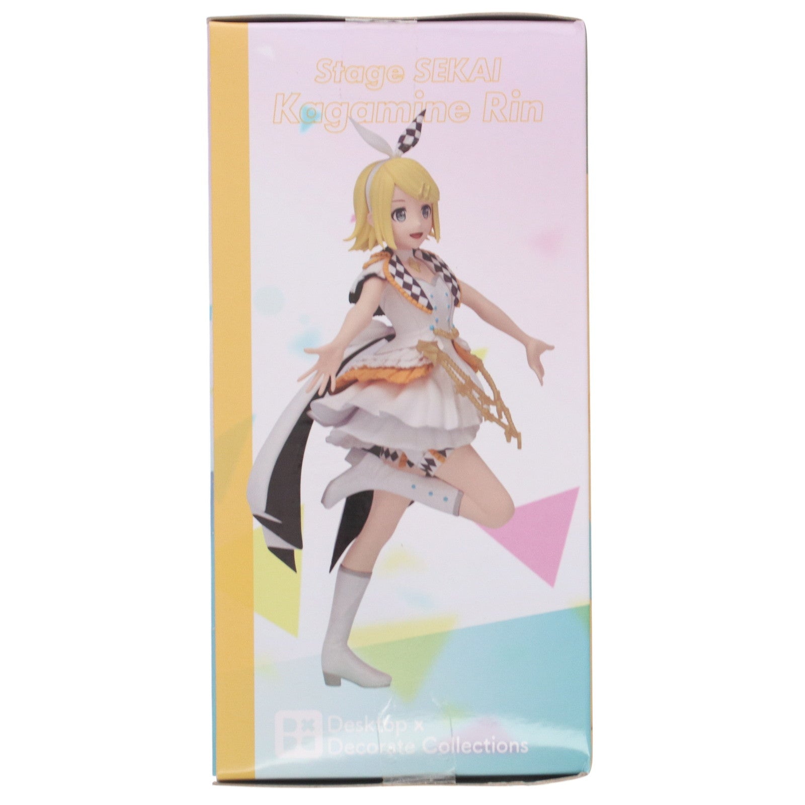 【中古即納】[FIG] 鏡音リン(かがみねりん) プロジェクトセカイ カラフルステージ! Feat.初音ミク Desktop×Decorate Collections『ステージのセカイの鏡音リン』 フィギュア プライズ(1119369) セガ(20250725)