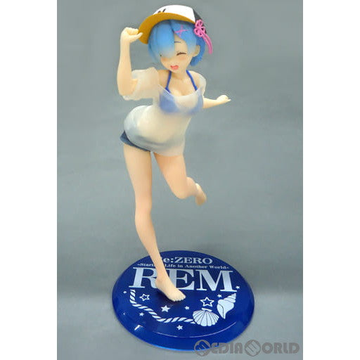 【中古即納】[FIG] タイトーオンラインクレーン限定 レム Re:ゼロから始める異世界生活 にっこりVer. プレシャスフィギュア レム～Tシャツ水着 ver.～ プライズ タイトー(20210228)