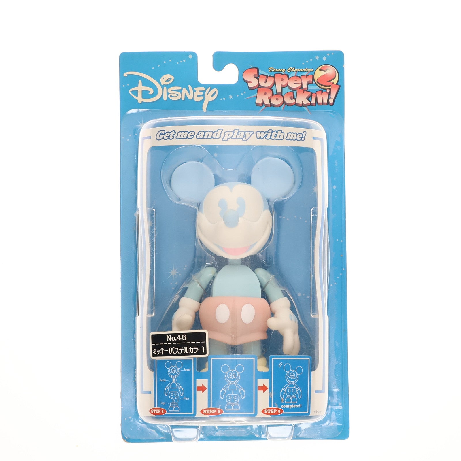 【中古即納】[FIG] ミッキー(パステルカラー) ディズニー スーパーロッキン Super Rockin'2 シリーズ6 No.46 フィギュア プライズ セガ(20041231)