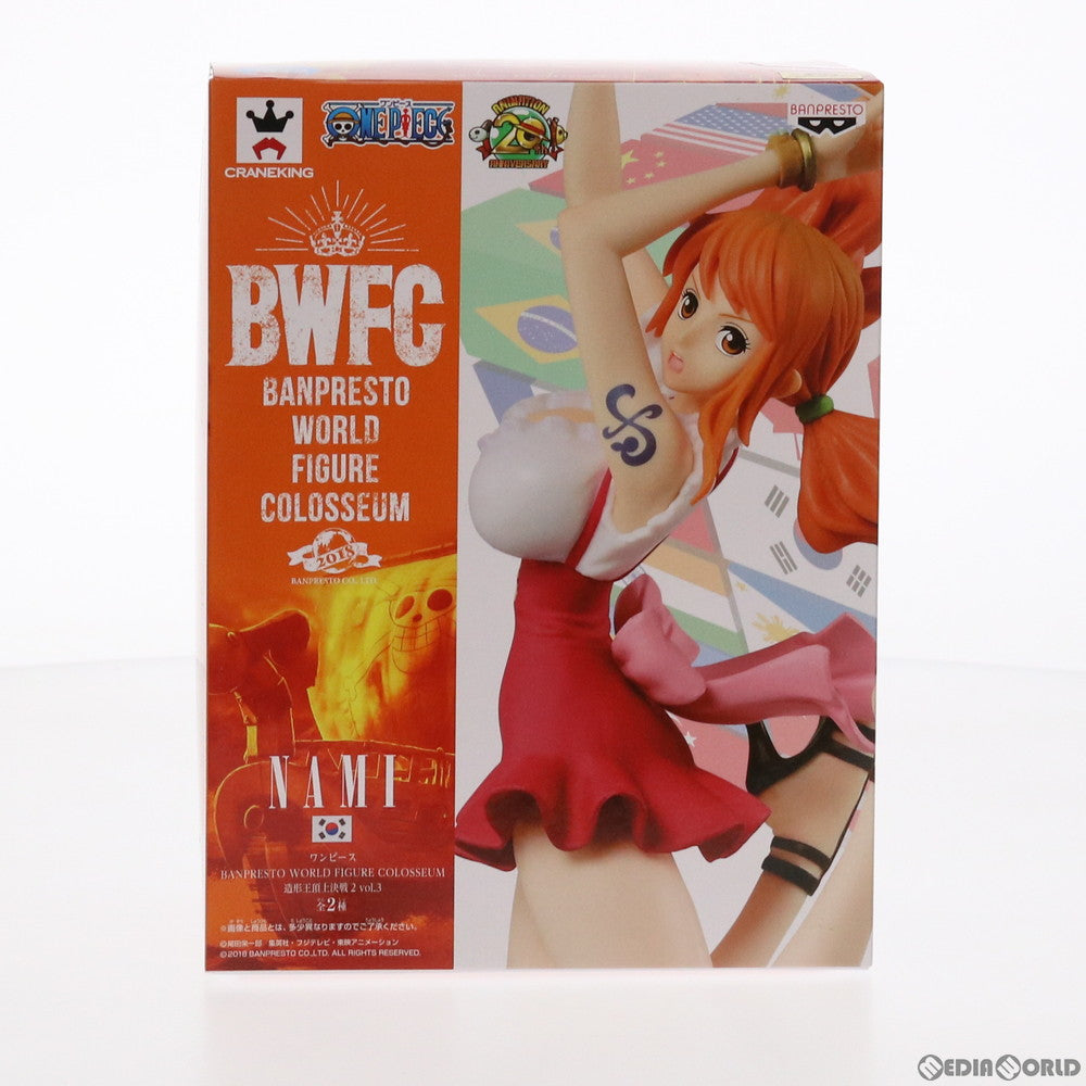 【中古即納】[FIG] ナミ(通常カラーver.) ワンピース BANPRESTO WORLD FIGURE COLOSSEUM 造形王頂上決戦2 vol.3 ONE PIECE フィギュア プライズ(39264) バンプレスト(20190410)