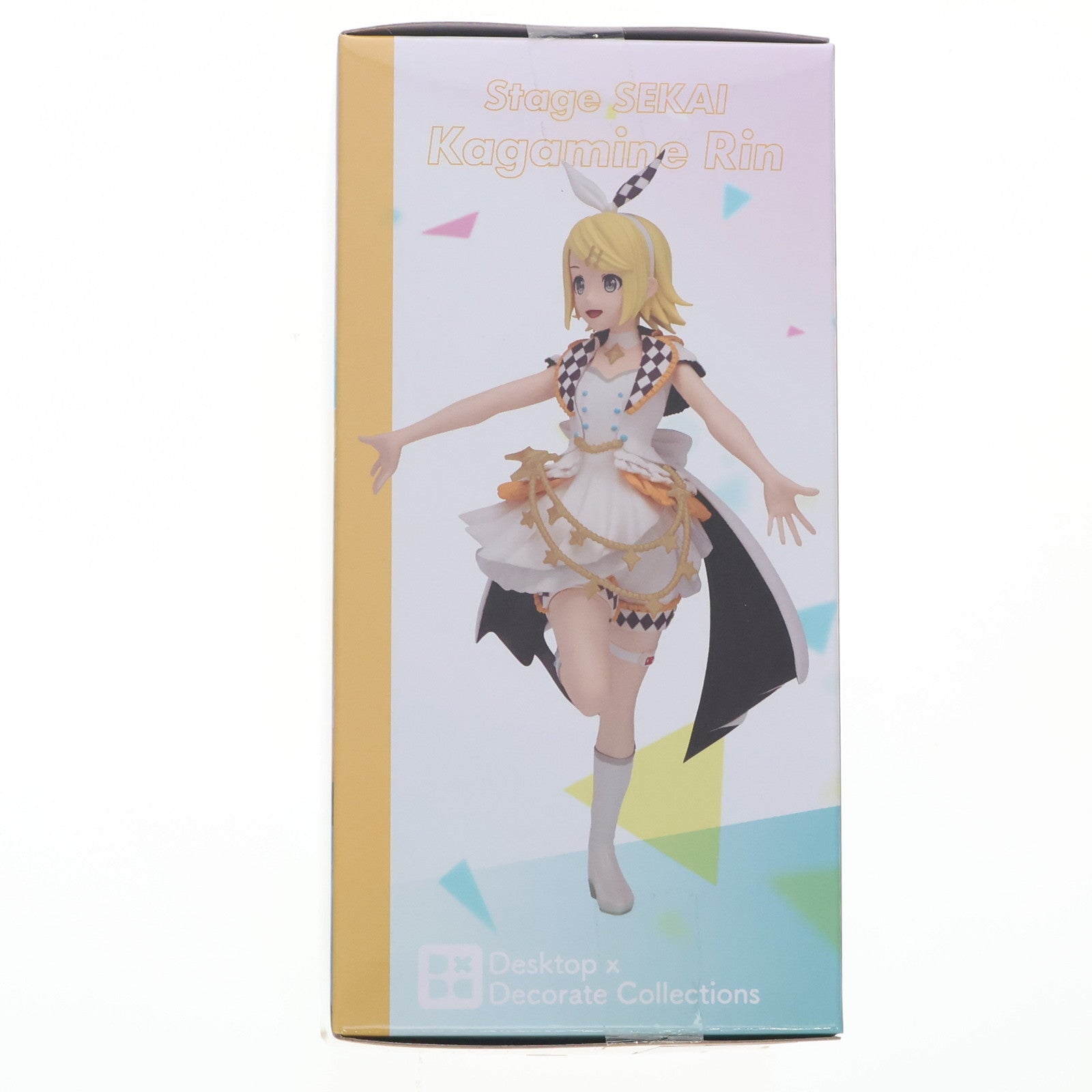 【中古即納】[FIG] 鏡音リン(かがみねりん) プロジェクトセカイ カラフルステージ! Feat.初音ミク Desktop×Decorate Collections『ステージのセカイの鏡音リン』 フィギュア プライズ(1119369) セガ(20250725)
