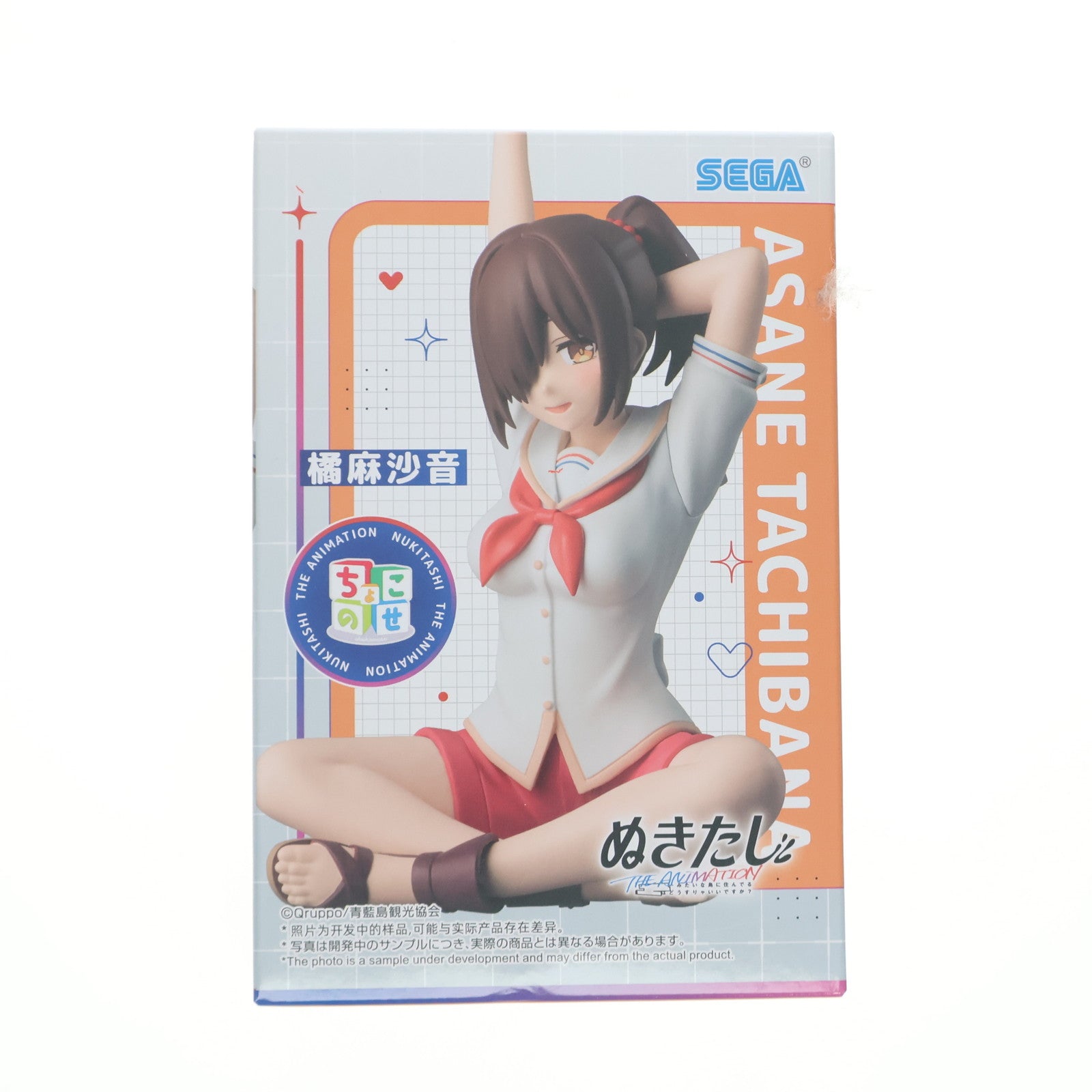 【中古即納】[FIG] 橘麻沙音(たちばなあさね) ぬきたし THE ANIMATION ちょこのせプレミアムフィギュア『橘麻沙音』 プライズ(1120357) セガ(20250822)
