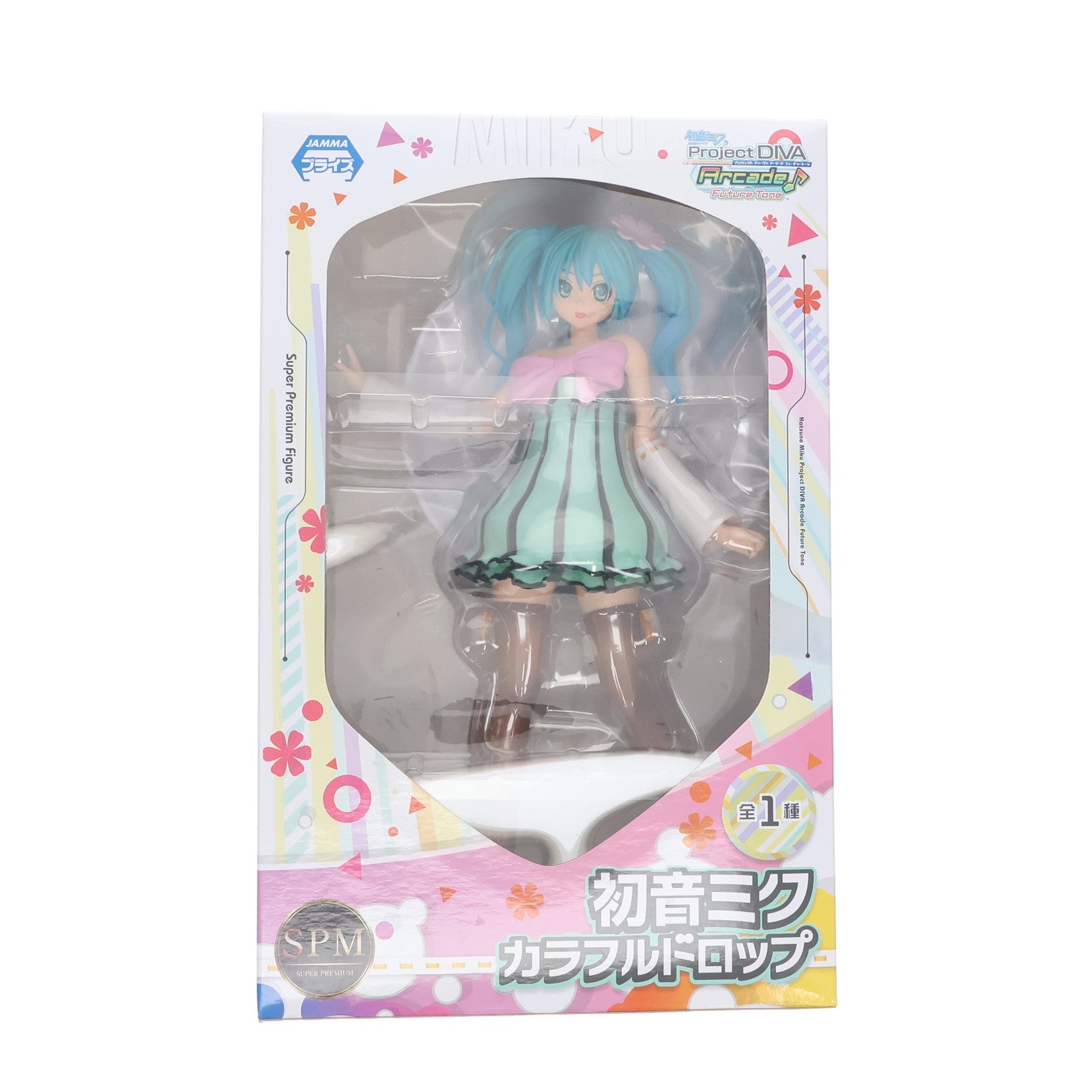【中古即納】[FIG] 初音ミク カラフルドロップ 初音ミク Project DIVA Arcade Future Tone スーパープレミアムフィギュア プライズ(1011819) セガ(20160331)