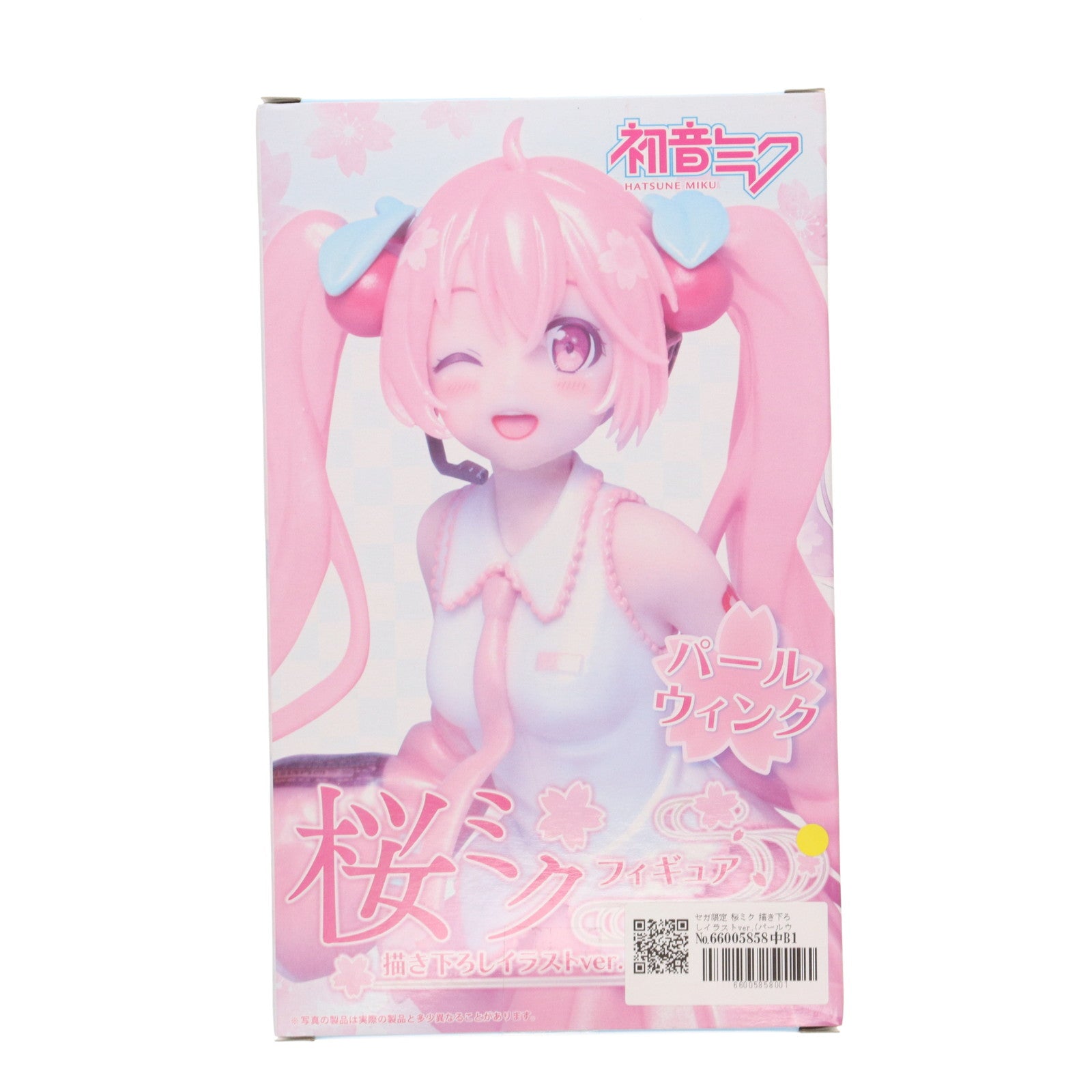 【中古即納】[FIG] セガ限定 桜ミク 描き下ろしイラストver.(パールウィンク) オリジナル桜ミクフィギュア キャラクター・ボーカル・シリーズ01 初音ミク プライズ タイトー(20190228)
