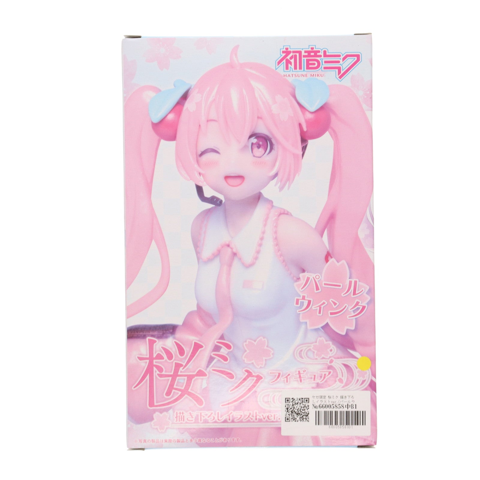 【中古即納】[FIG] セガ限定 桜ミク 描き下ろしイラストver.(パールウィンク) オリジナル桜ミクフィギュア キャラクター・ボーカル・シリーズ01 初音ミク プライズ タイトー(20190228)