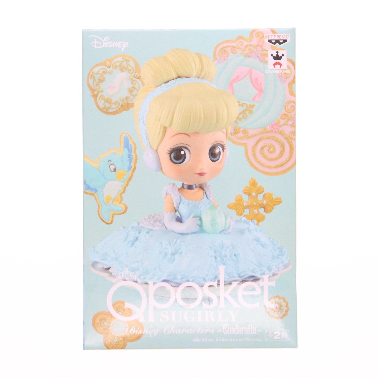 【中古即納】[FIG] シンデレラ(B ミルキーカラーver) Q posket SUGIRLY Disney Characters -Cinderella- フィギュア プライズ(38755) バンプレスト(20181031)