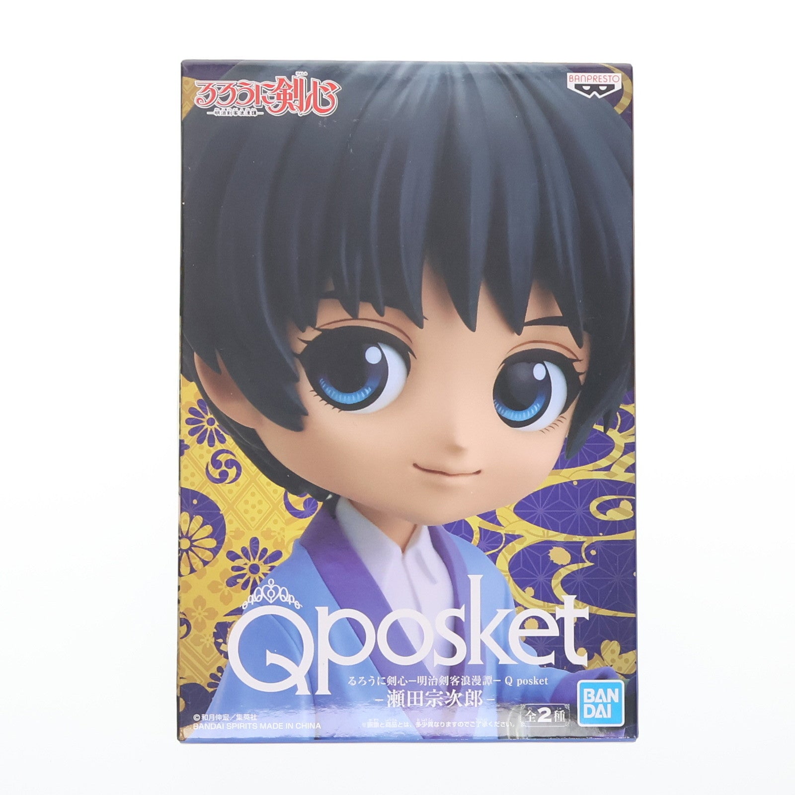 【中古即納】[FIG] 瀬田宗次郎(せたそうじろう) A(パープル) るろうに剣心-明治剣客浪漫譚- Q posket-瀬田宗次郎- 完成品 フィギュア プライズ(2548998) バンプレスト(20210620)