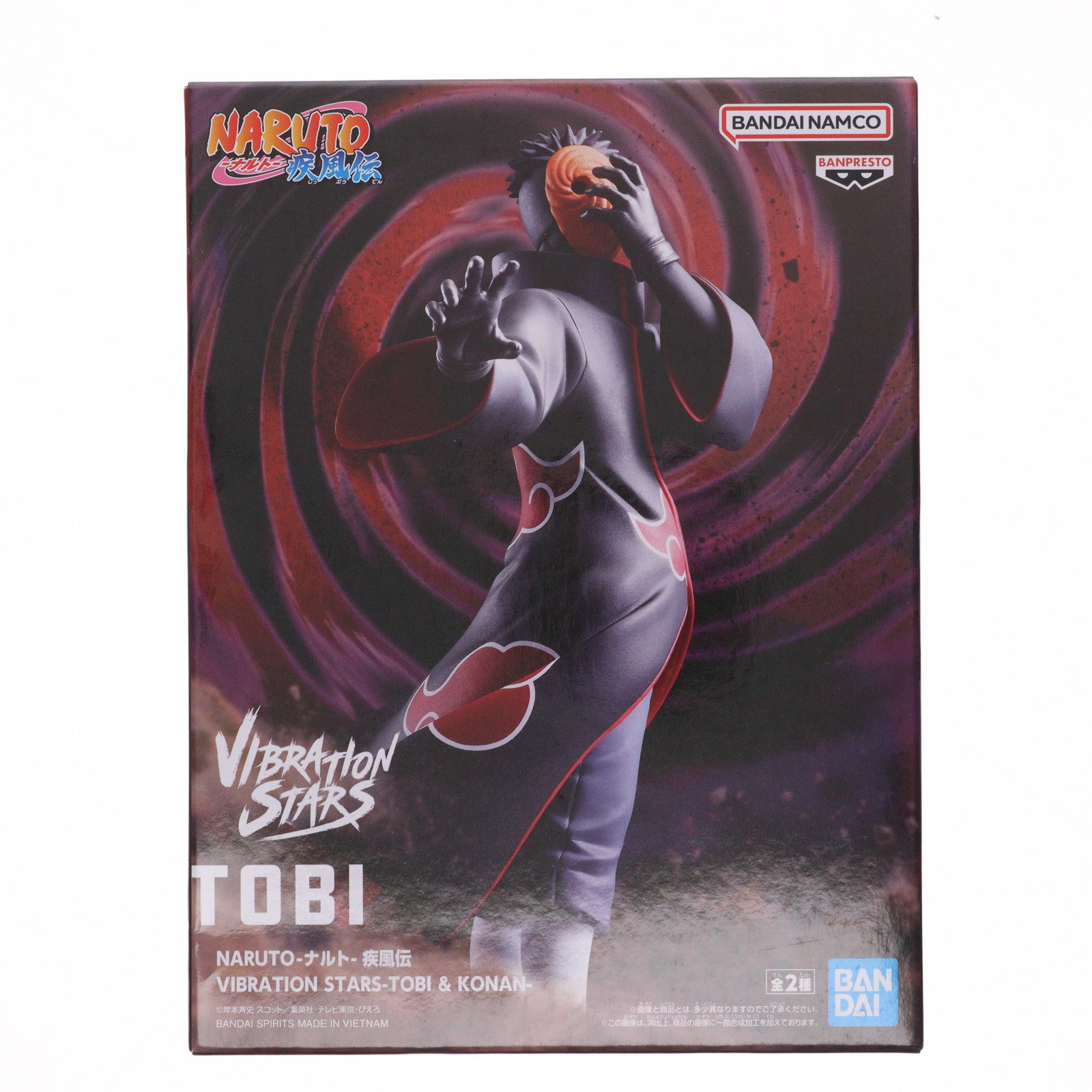 【中古即納】[FIG] トビ NARUTO -ナルト- 疾風伝 VIBRATION STARS -TOBI&KONAN- フィギュア プライズ(2750801) バンプレスト(20250610)