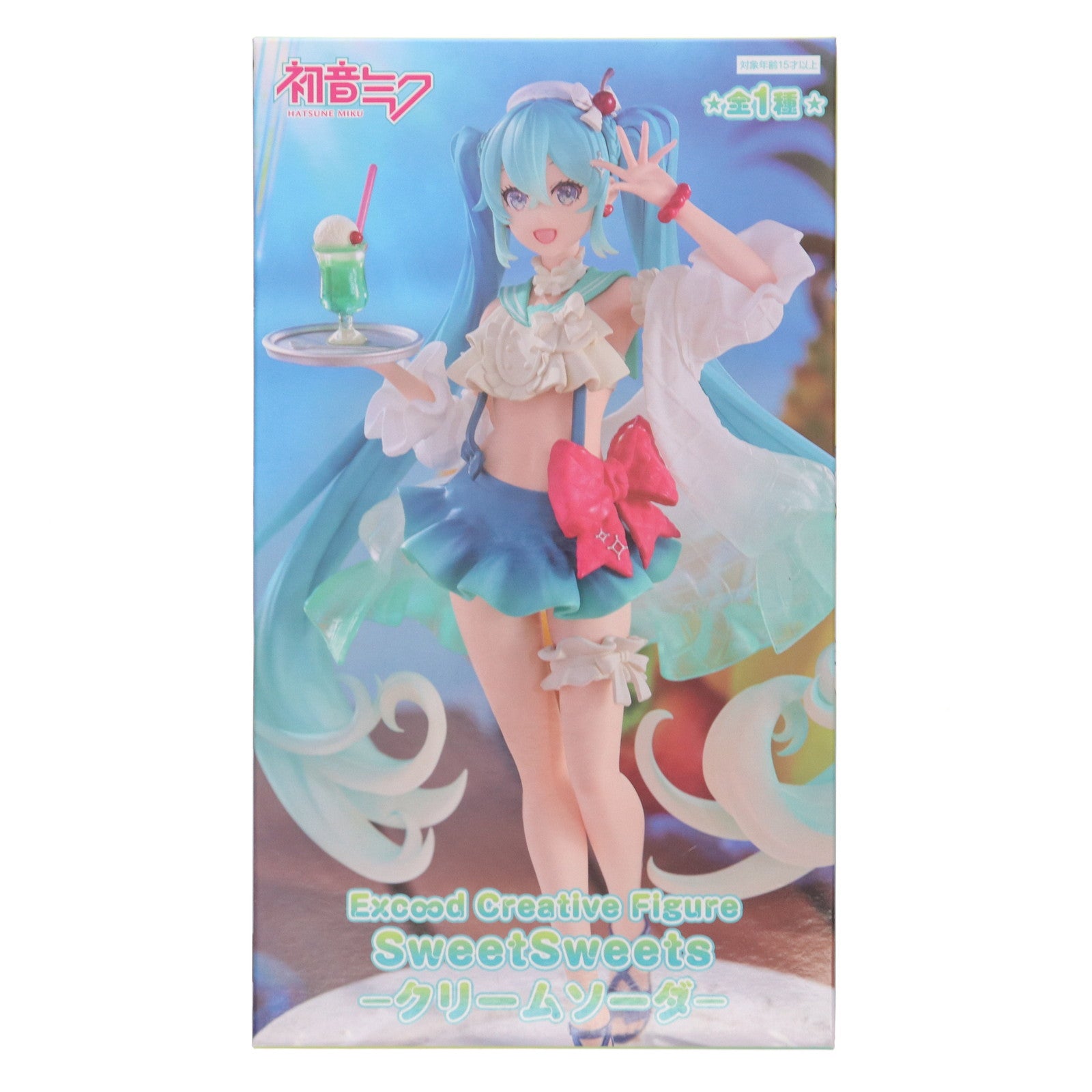 【中古即納】[FIG] 初音ミク キャラクター・ボーカル・シリーズ01 初音ミク Exc∞d Creative Figure SweetSweets-クリームソーダ- フィギュア プライズ(AMU-PRZ15610) フリュー(20230930)