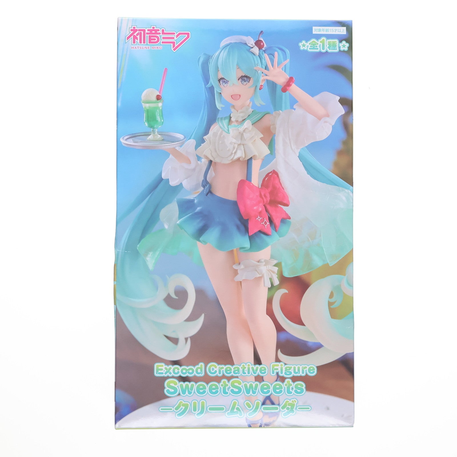 【中古即納】[FIG] 初音ミク キャラクター・ボーカル・シリーズ01 初音ミク Exc∞d Creative Figure SweetSweets-クリームソーダ- フィギュア プライズ(AMU-PRZ15610) フリュー(20230930)