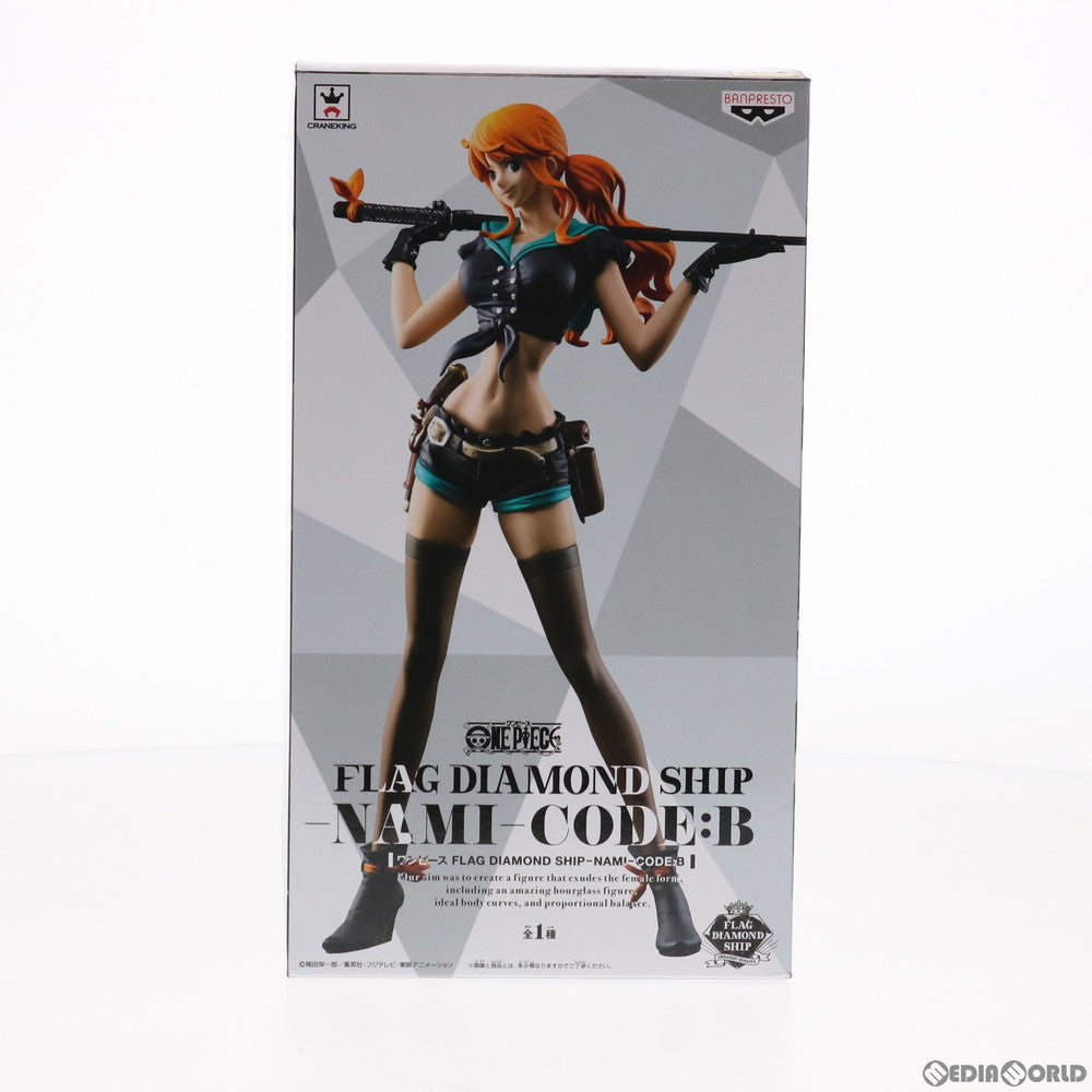 【中古即納】[FIG] ナミ ワンピース FLAG DIAMOND SHIP -NAMI-CODE:B ONE PIECE フィギュア プライズ(38334) バンプレスト(20180522)