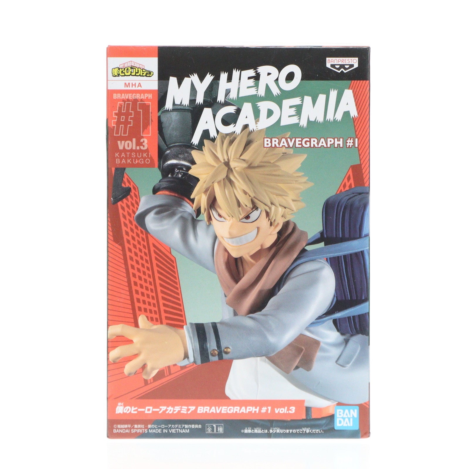 【中古即納】[FIG] 爆豪勝己(ばくごうかつき) 僕のヒーローアカデミア BRAVEGRAPH #1 vol.3 フィギュア プライズ(2572252) バンプレスト(20220531)