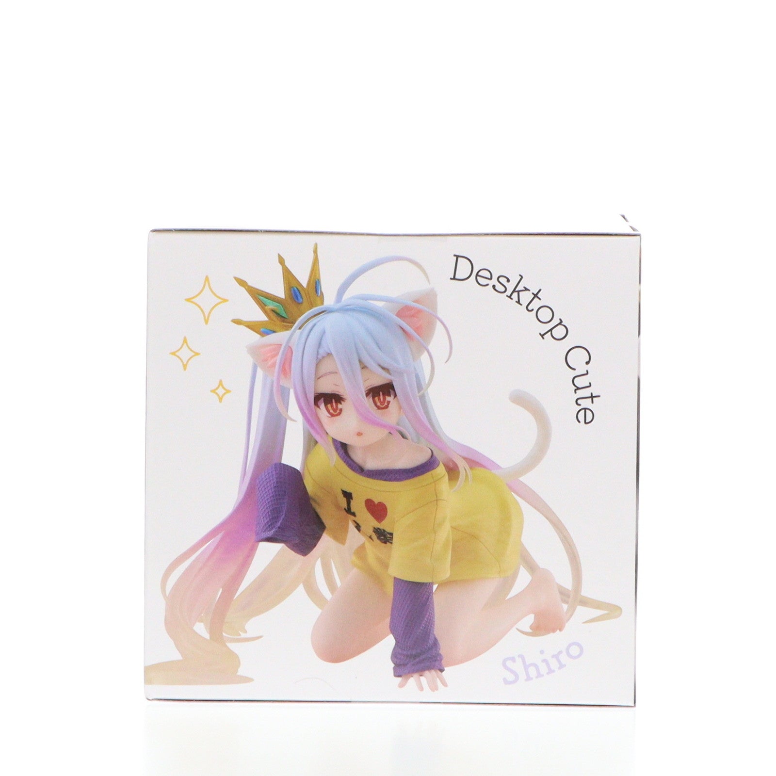 【中古即納】[FIG] 白(しろ) ノーゲーム・ノーライフ Desktop Cute フィギュア 白～猫耳Tシャツver.～ プライズ(451810000) タイトー(20241130)