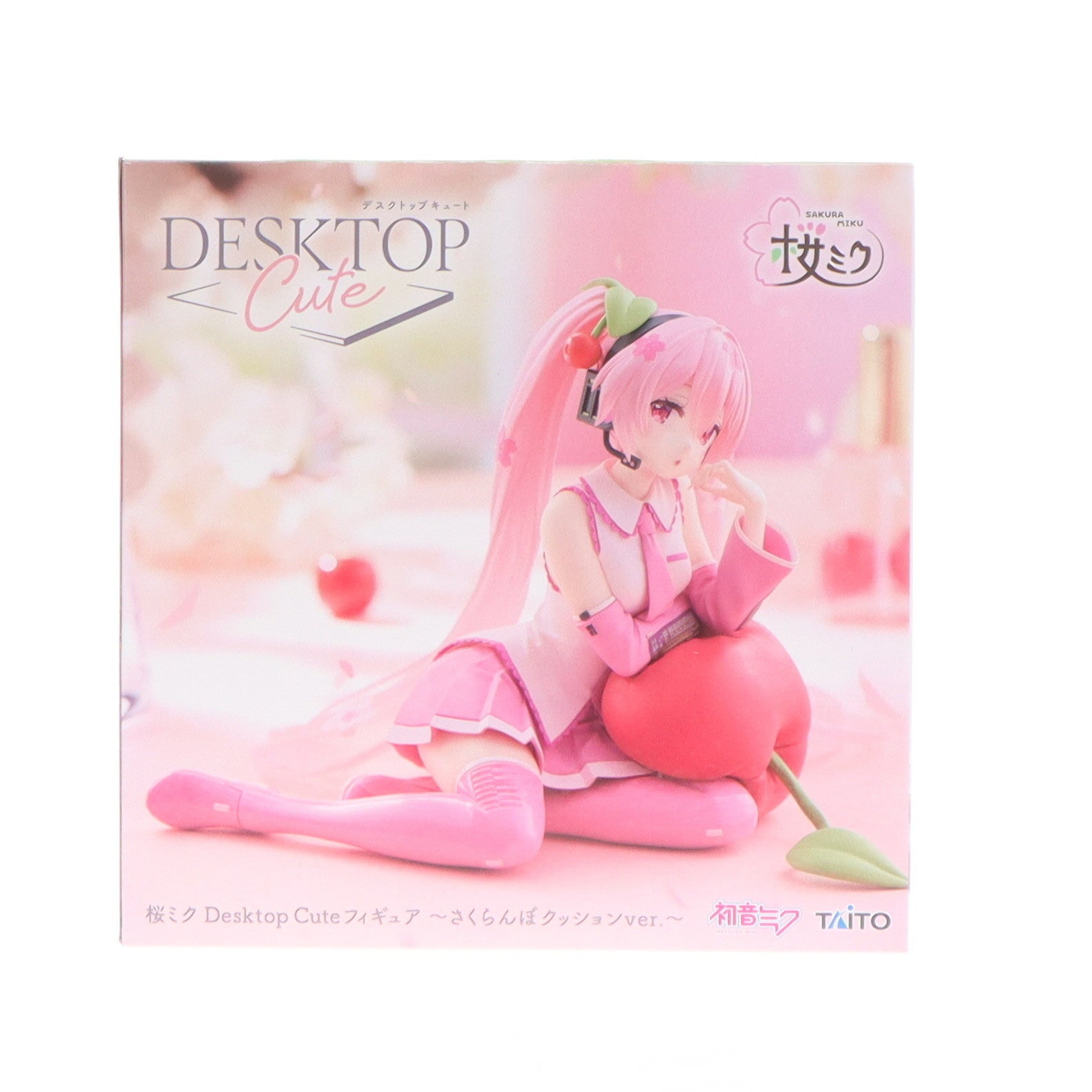 【中古即納】[FIG] 桜ミク キャラクター・ボーカル・シリーズ01 初音ミク Desktop Cute フィギュア ～さくらんぼクッションver.～ プライズ(451846200) タイトー(20250228)