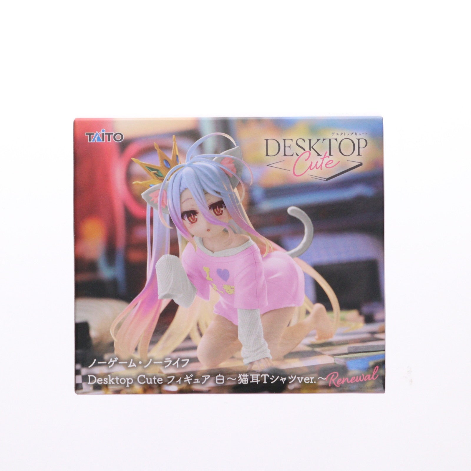 【中古即納】[FIG] 白(しろ) ノーゲーム・ノーライフ Desktop Cute フィギュア 白～猫耳シャツver.～Renewal プライズ(451957600) タイトー(20251120)