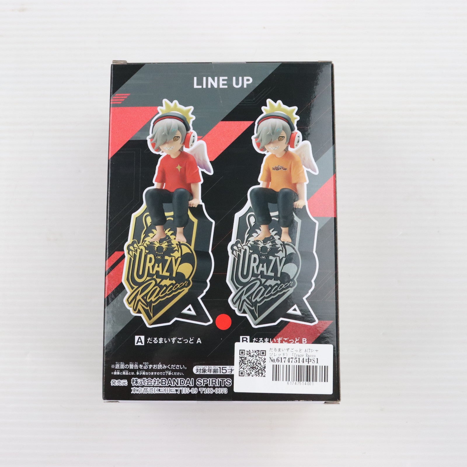 【中古即納】[FIG] だるまいずごっど A(Tシャツレッド) Crazy Raccoon(クレイジーラクーン) モニタートップフィギュア-だるまいずごっど- プライズ(2704346) バンプレスト(20240831)