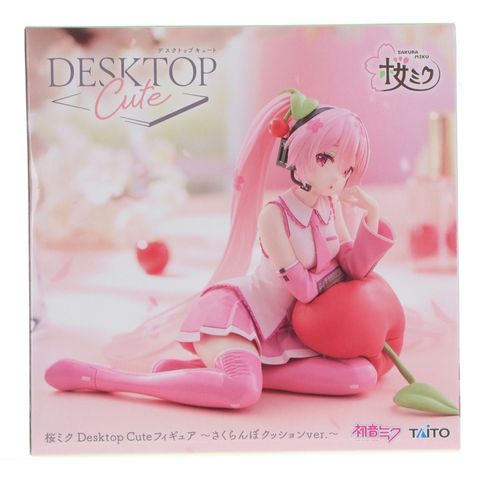 【中古即納】[FIG] 桜ミク キャラクター・ボーカル・シリーズ01 初音ミク Desktop Cute フィギュア ～さくらんぼクッションver.～ プライズ(451846200) タイトー(20250228)