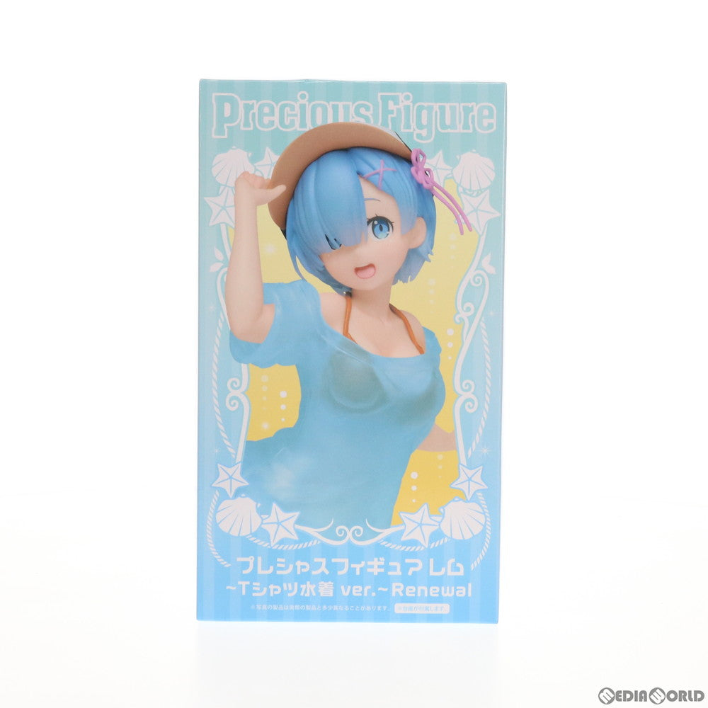【中古即納】[FIG] レム Re:ゼロから始める異世界生活 プレシャスフィギュア レム～Tシャツ水着ver.～Renewal プライズ(451288000) タイトー(20210210)
