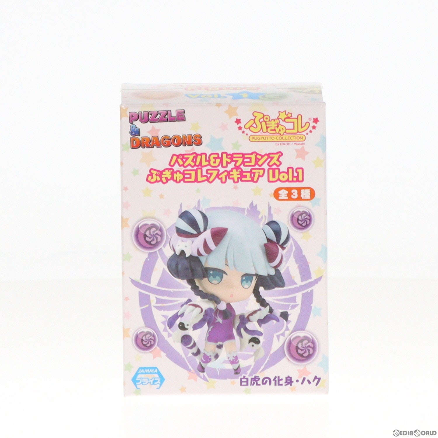 【中古即納】[FIG] 白虎の化身・ハク パズル&ドラゴンズ ぷぎゅコレフィギュア Vol.1 プライズ エイコー(20140930)
