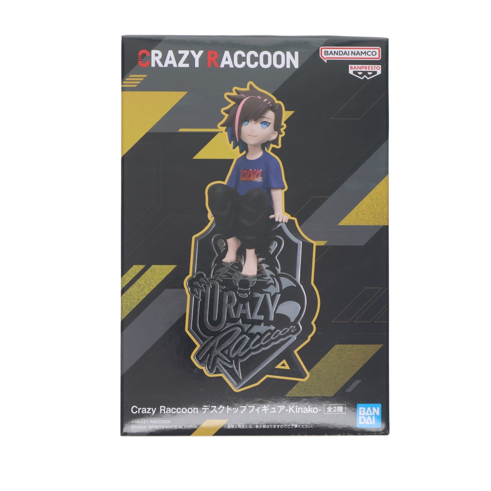 【中古即納】[FIG] Kinako(キナコ) B(Tシャツネイビー) Crazy Raccoon(クレイジーラクーン) デスクトップフィギュア-Kinako- プライズ(2725224) バンプレスト(20260225)